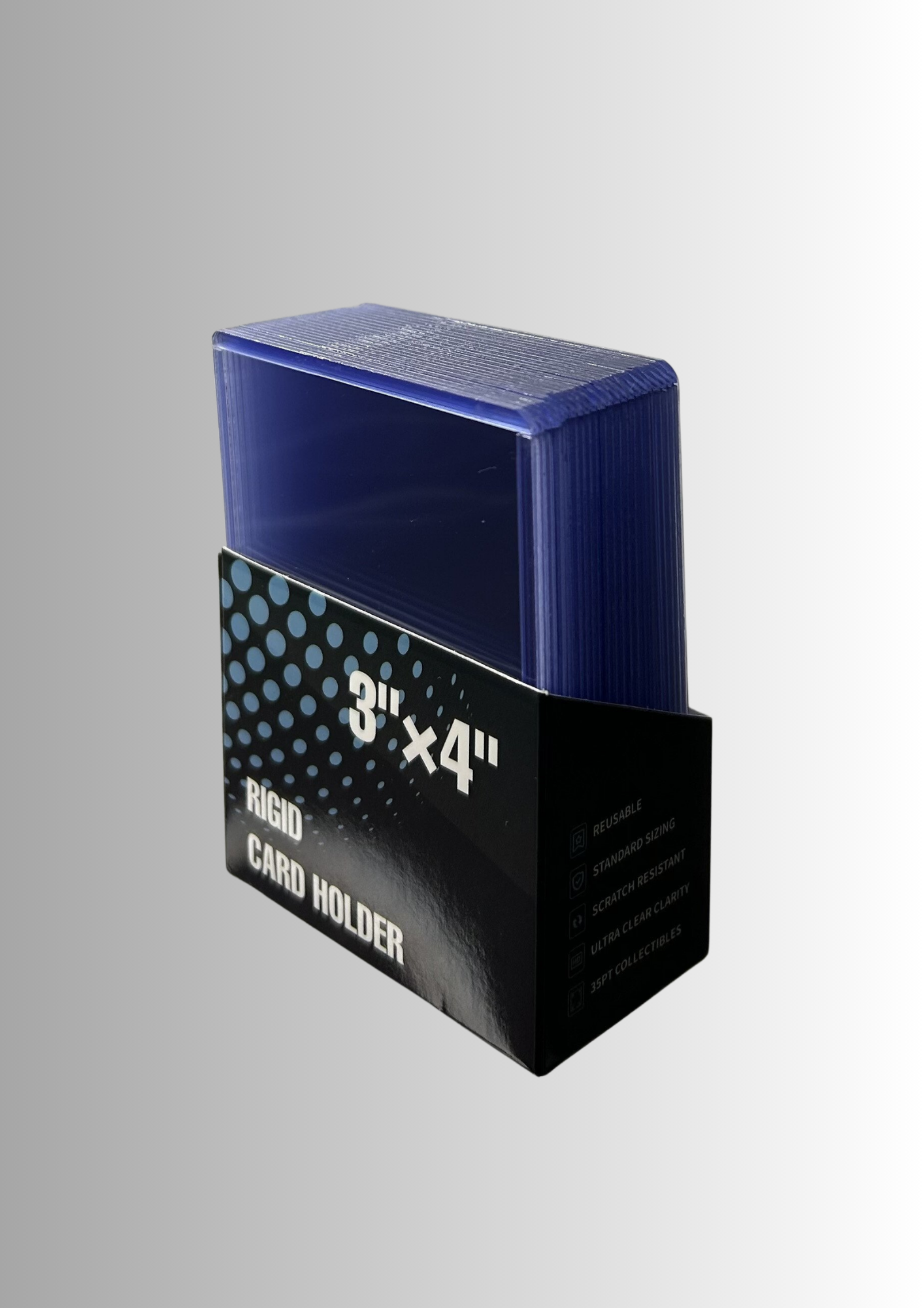 Premium Toploader (Rigid Card Holder) 3"x4" bis 35pt (25 Stück)