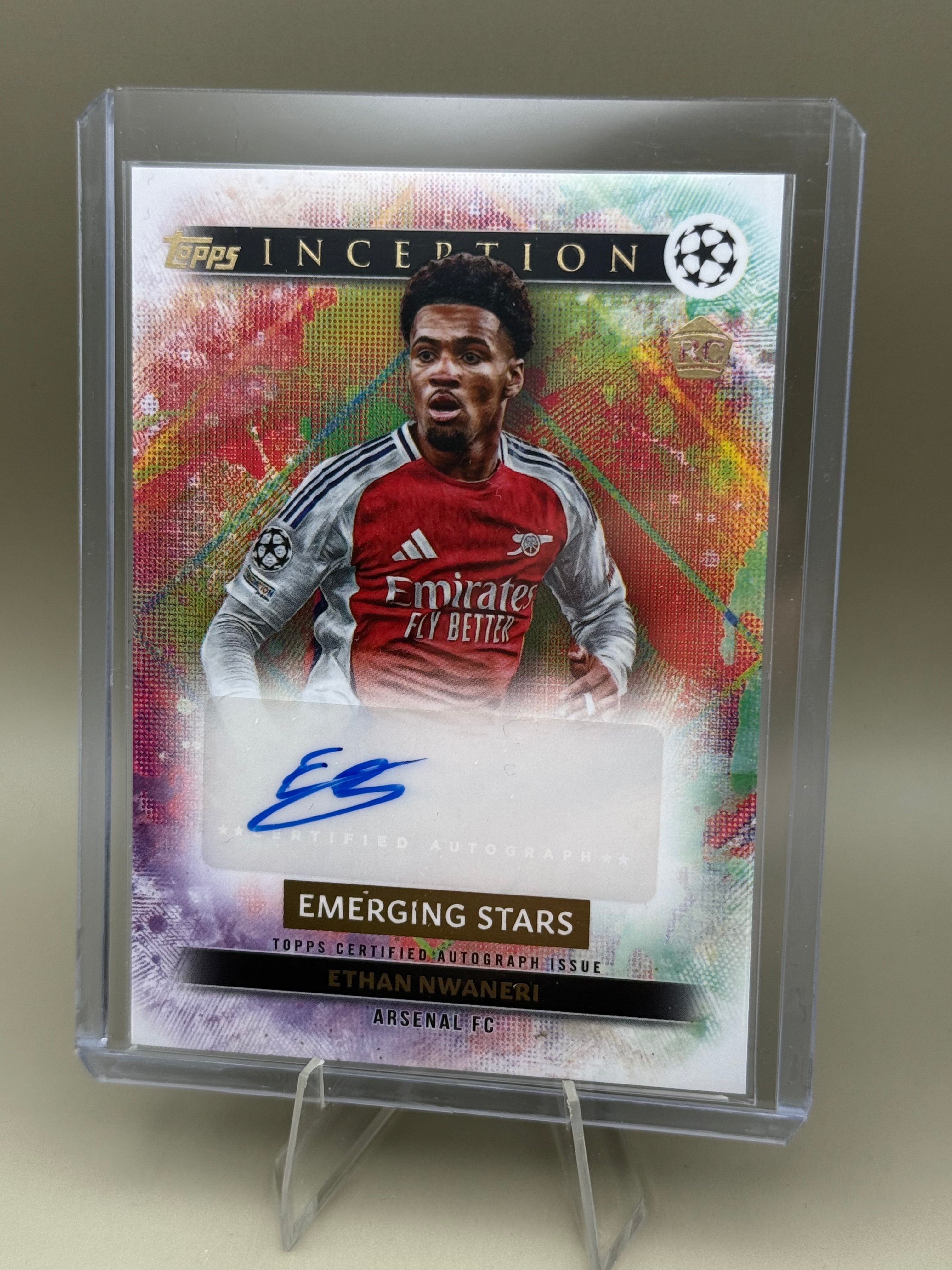 Carte Ethan Nwaneri Rookie Card - Arsenal FC - Topps - 24/36 Case Hit