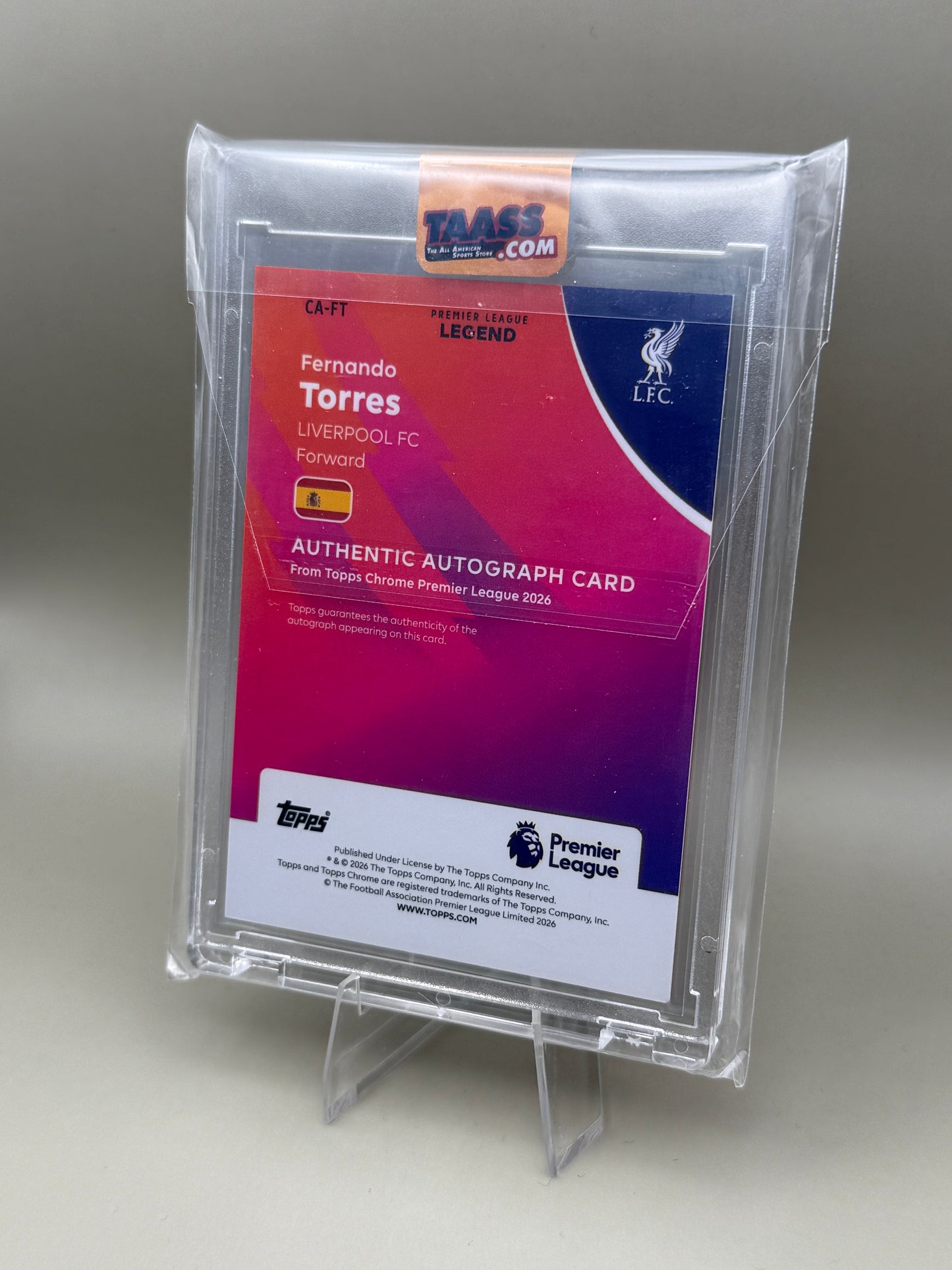 Fernando Torres | Topps Chrome Premier League | Liverpool | Auto | limitiert /25