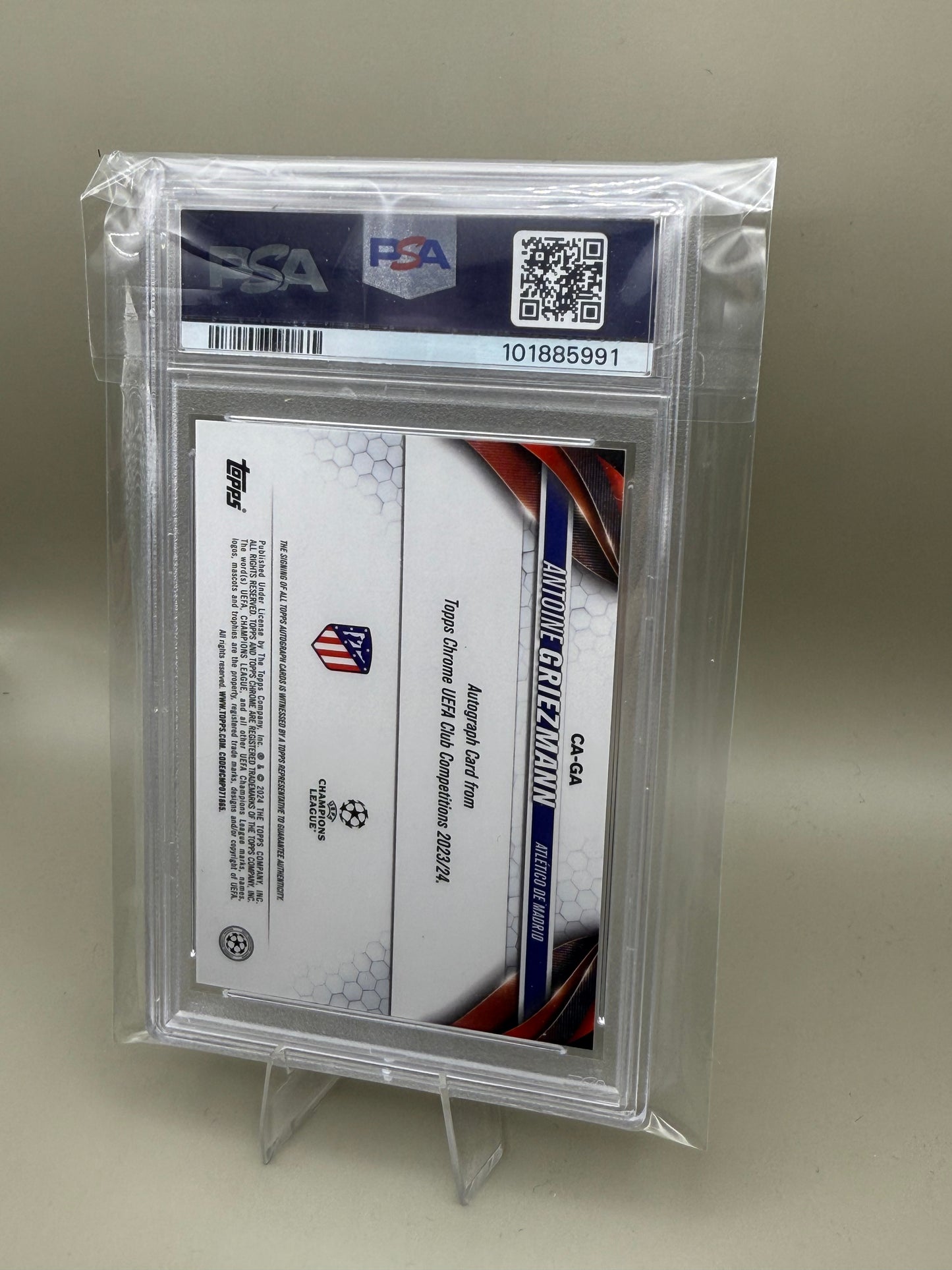 Antoine Griezmann | Topps Chrome UCC | Autograph Black Refractor | PSA9