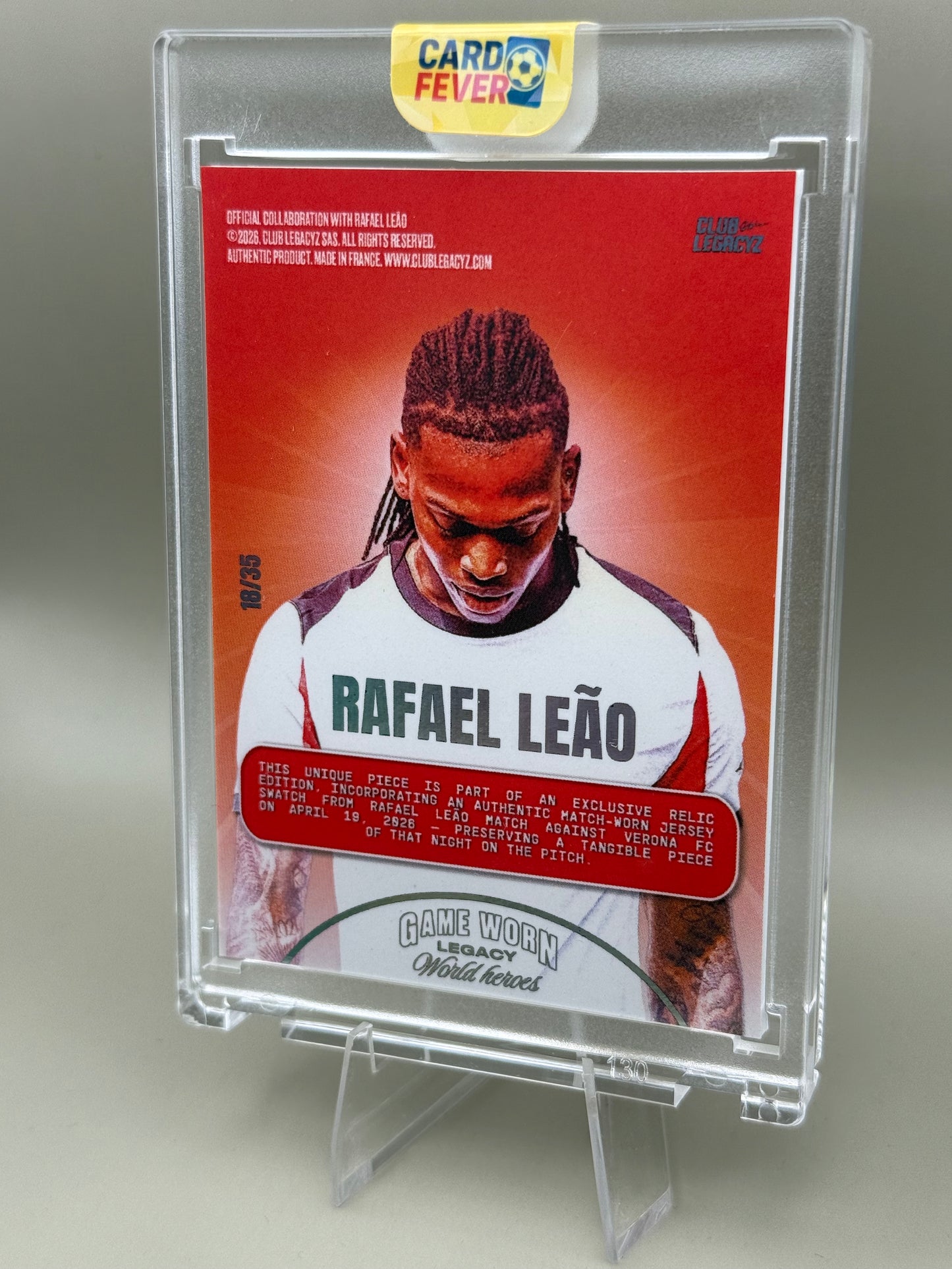 Rafael Leao | Game Worn Patch | limitiert /35 | Club Legacyz 4th Edition