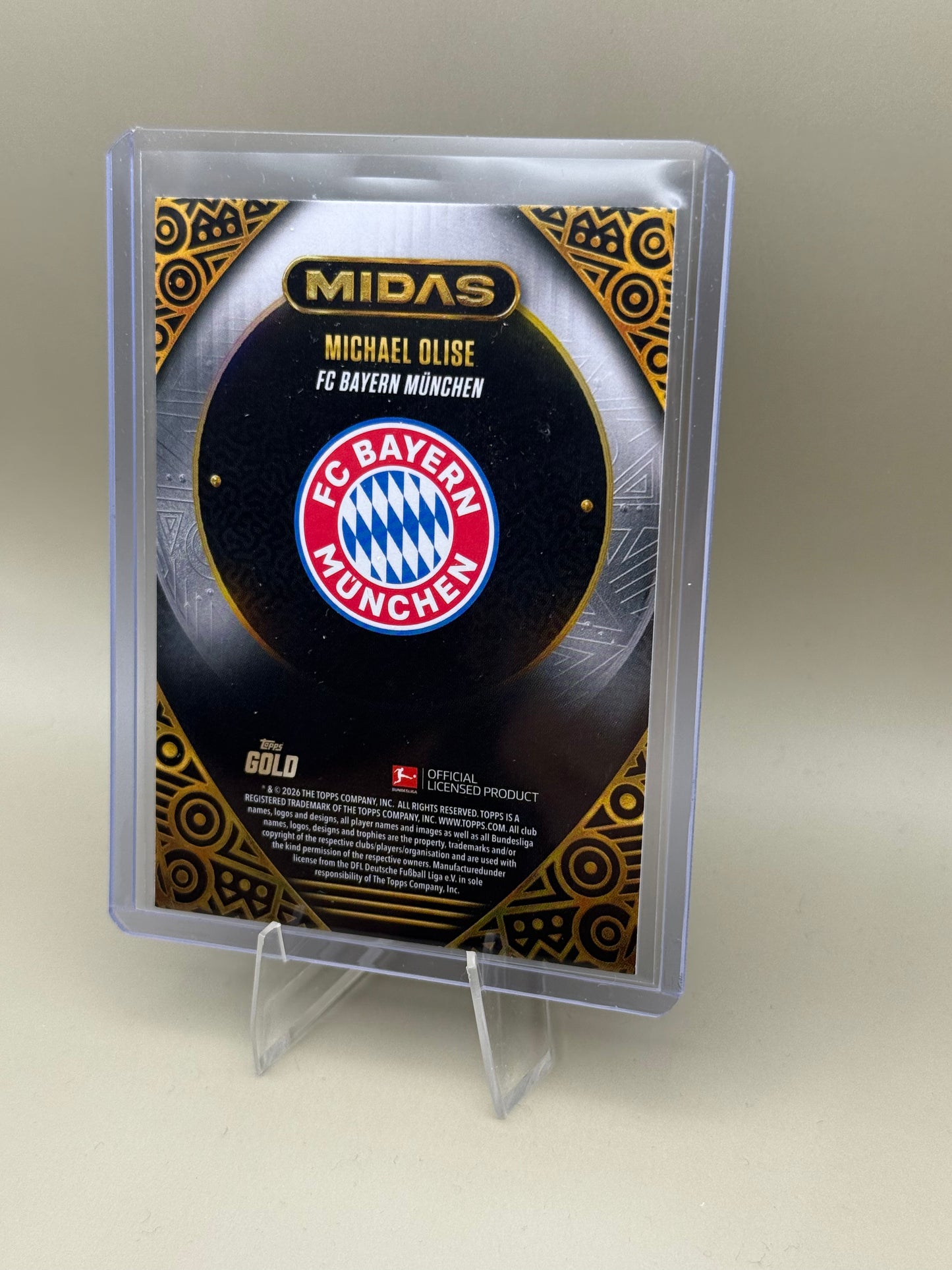 Topps Gold 2026 Michael Olise FC Bayern München Super Rare MIDAS Gold 04/10