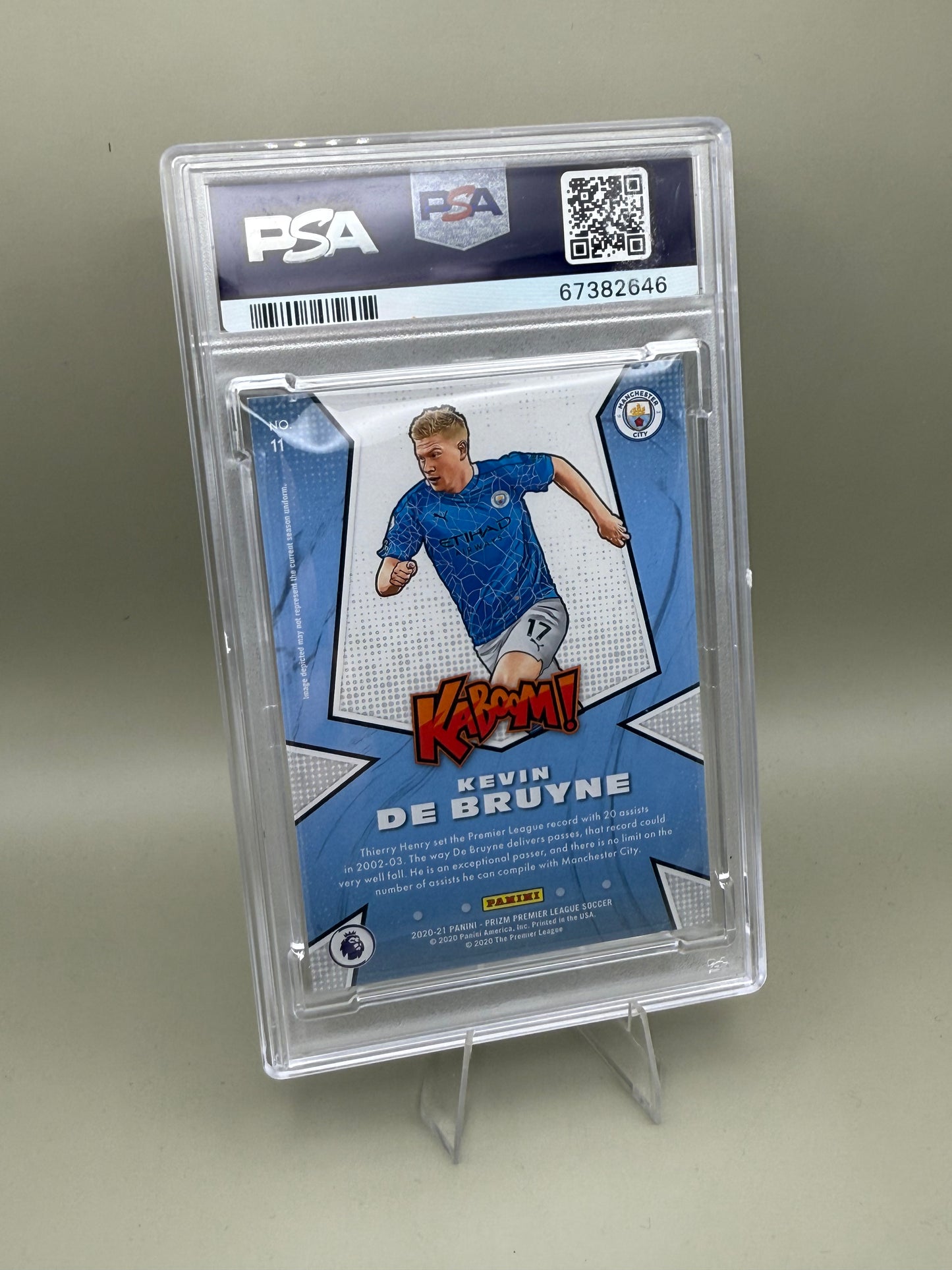 Kaboom Kevin de Bruyne PSA9 | Panini Prizm 2020-21 | #11