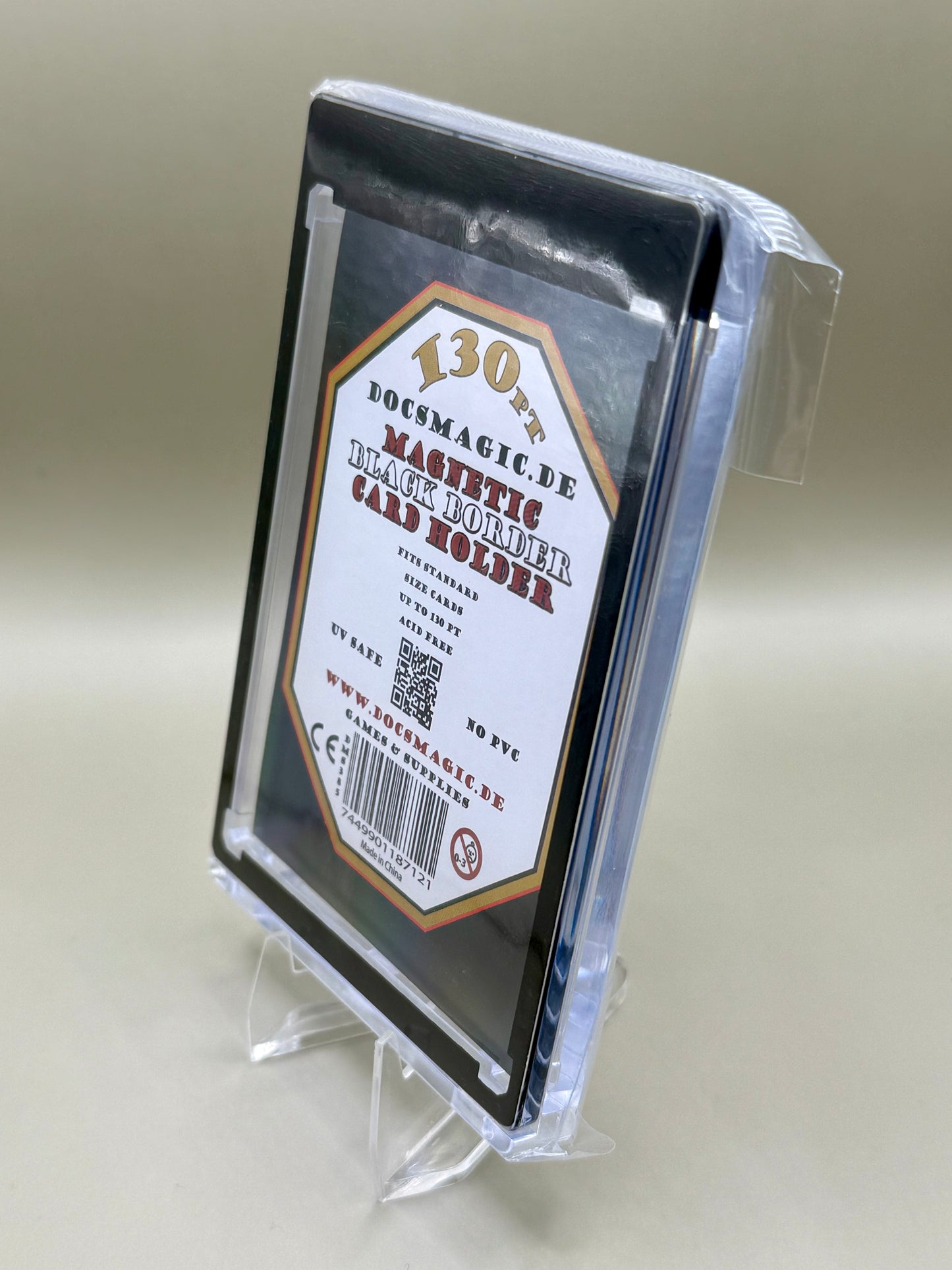 Magnetic Card Holder Black Border 130 PT UV safe - Magnet Kartenhalter
