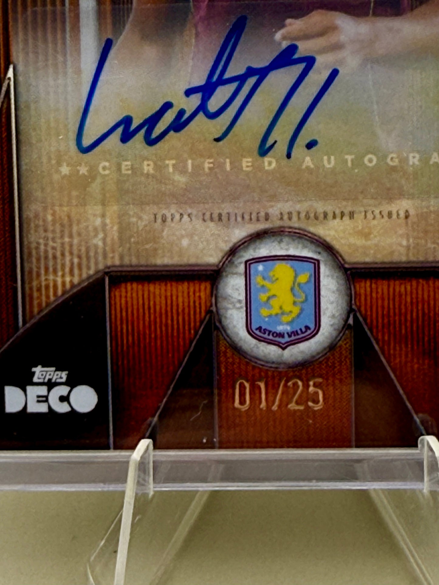 Ollie Watkins | Aston Villa | Autogramm | limitiert 01/25 | Topps Deco UCC 2025/26
