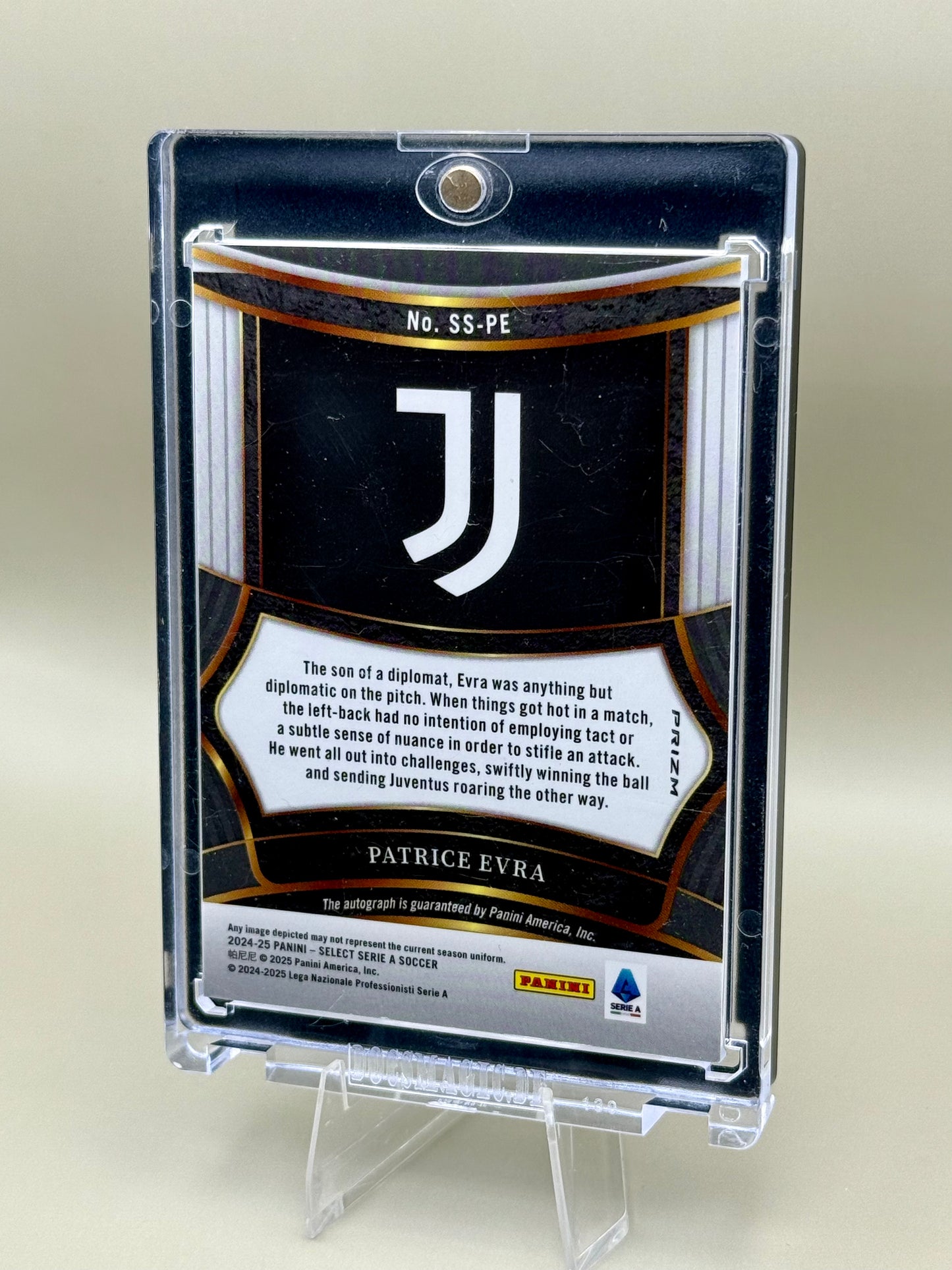 Patrice Evra | Juventus | Panini Select Serie A | Legende | Autogramm