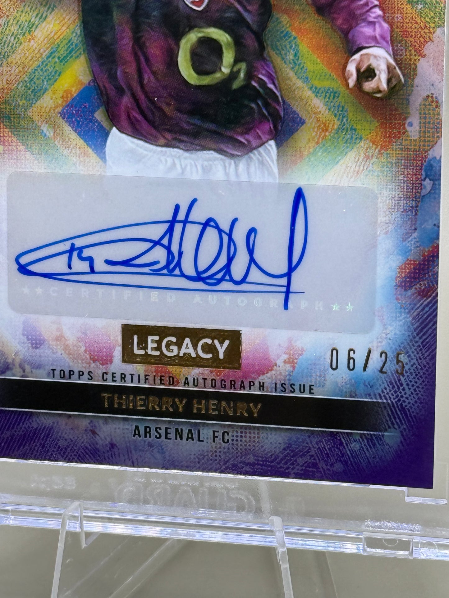 Thierry Henry | Topps Inception 2024/25 | Arsenal FC | Autogramm | limitiert 06/25 | LAV-TH