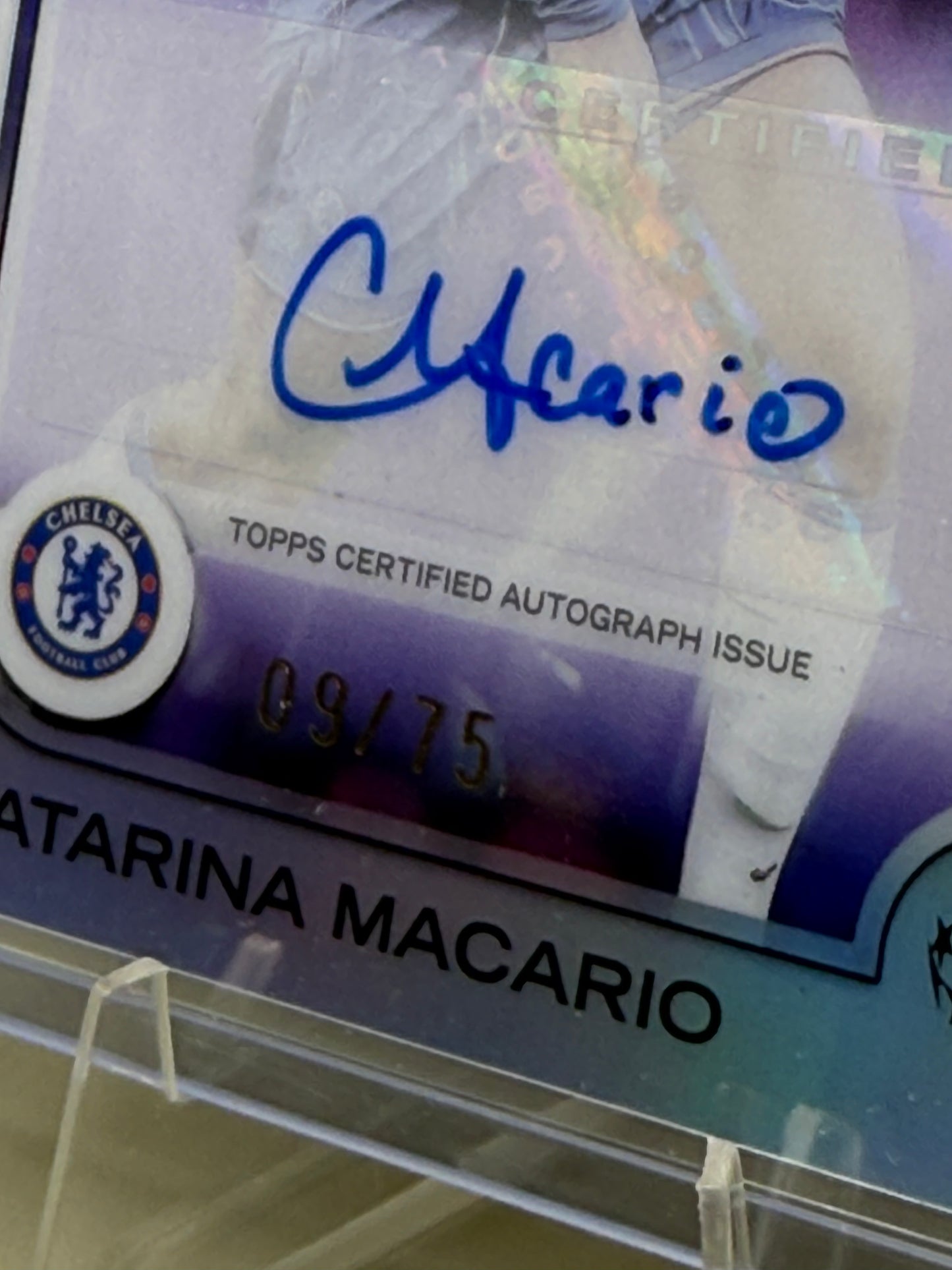 Topps Chrome UWCL | Catarina Macario | Autogramm | limitiert 09/75 | Chelsea FC