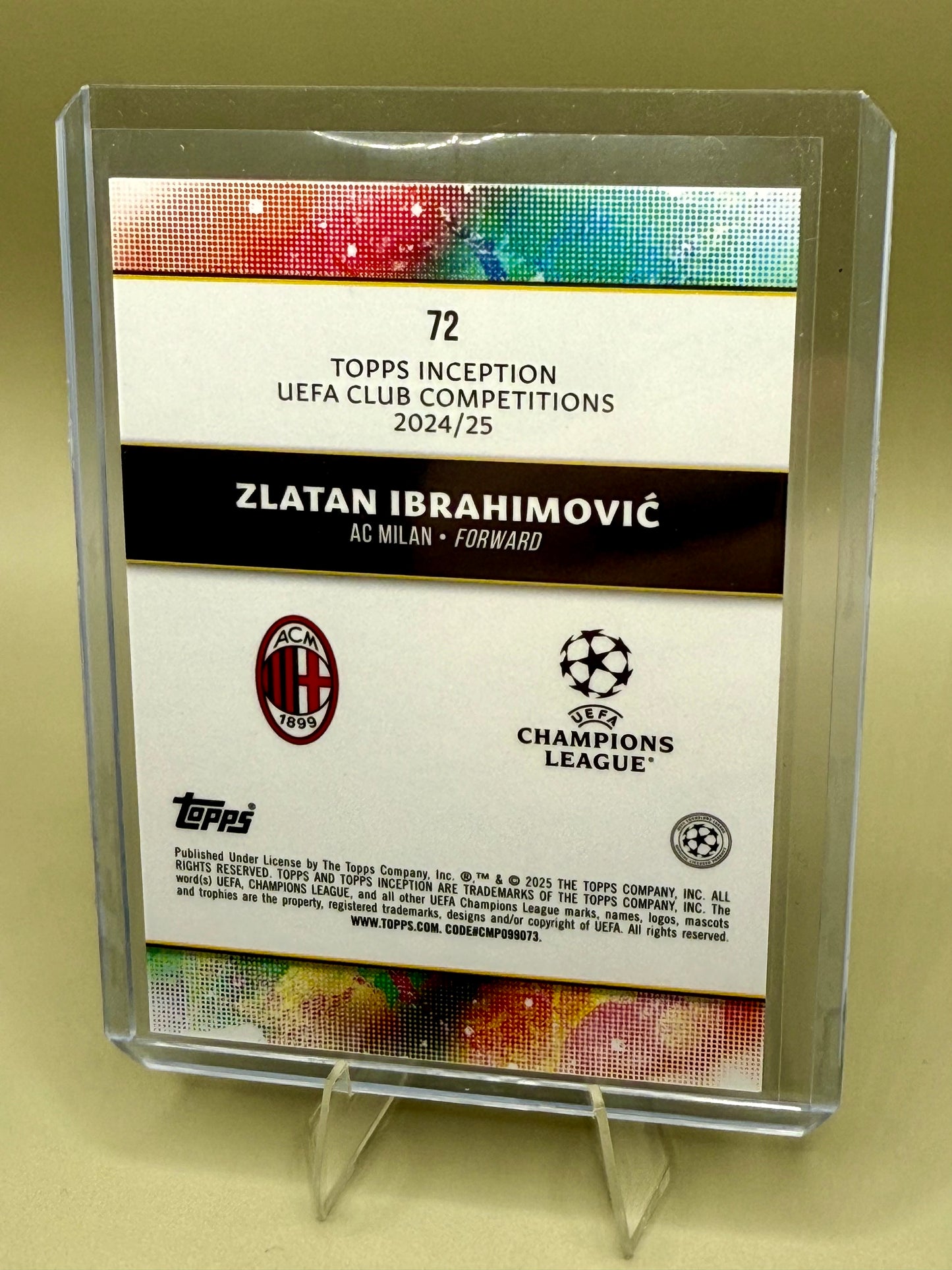 Topps Inception UCC 2024/25 | Zlatan Ibrahimovic | AC Milan | limitiert 97/99 | Legacy