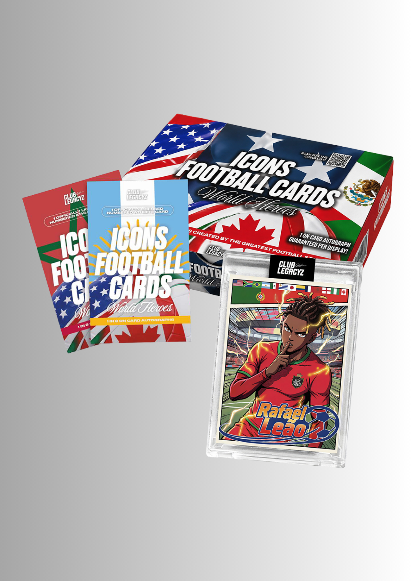 Pre Order! Club Legacyz Icons 4th Edition World Heroes Football Cards - Hobby Box