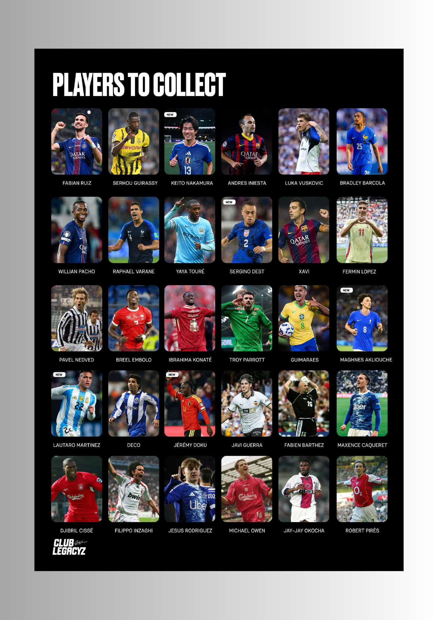 Pre Order! Club Legacyz Icons 4th Edition World Heroes Football Cards - Hobby Box