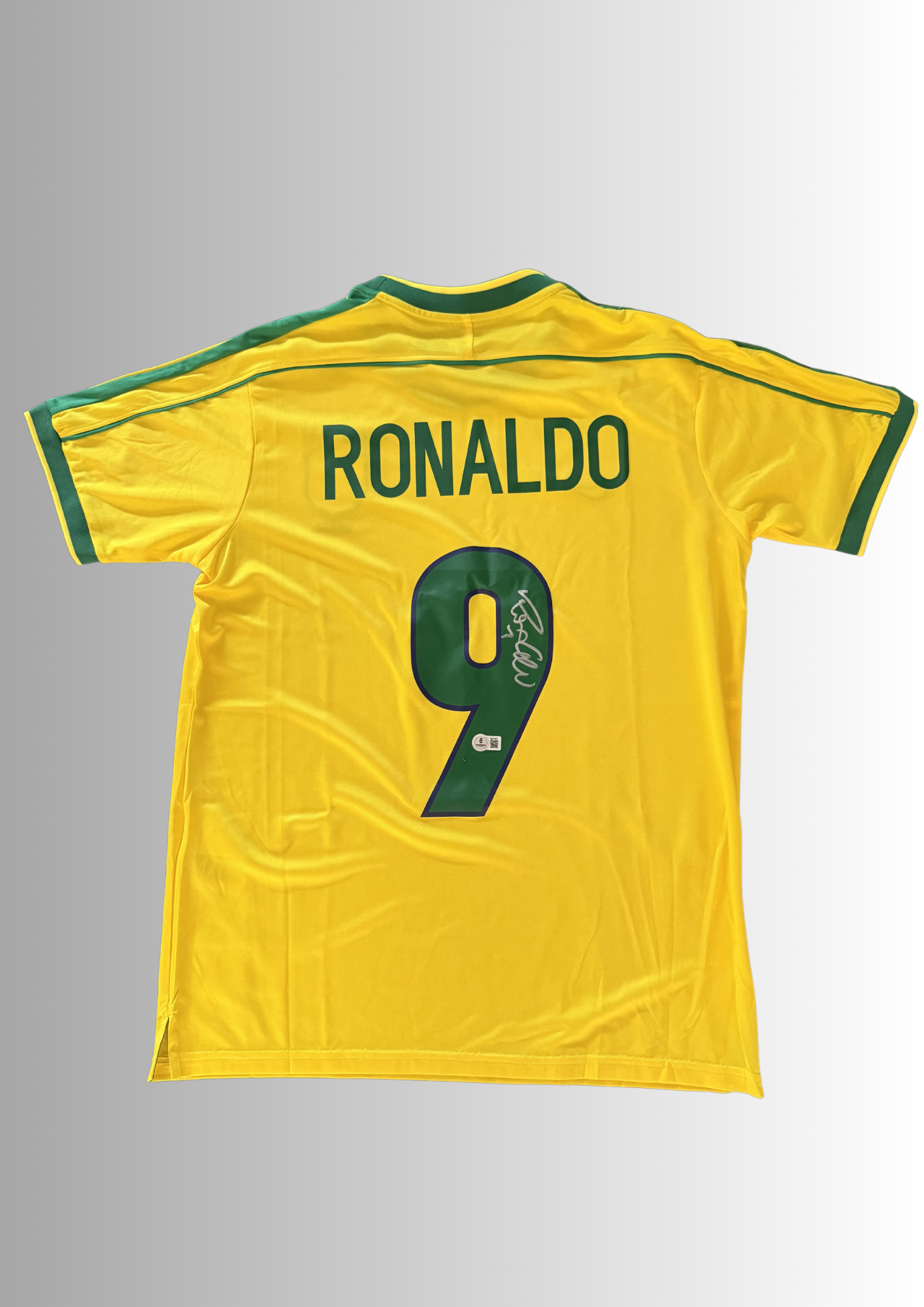 Trikot Ronaldo Nazario #9 Brazil 1998 Home Signed Jersey (Beckett COA)