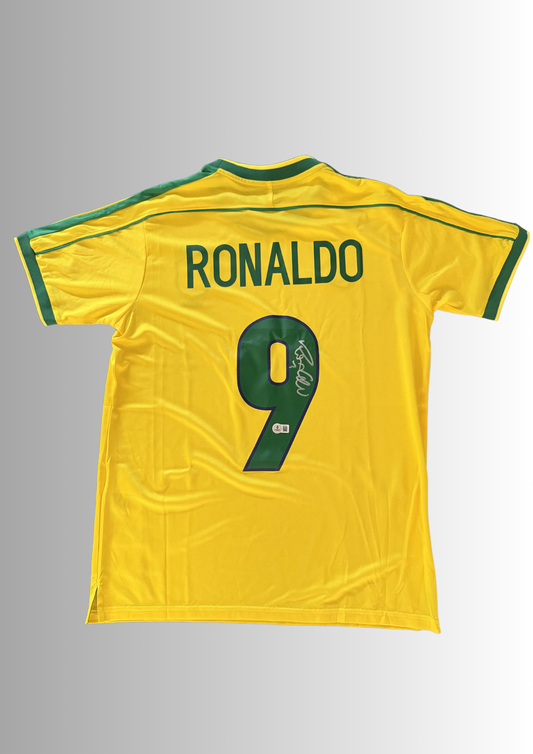 Trikot Ronaldo Nazario #9 Brazil 1998 Home Signed Jersey (Beckett COA)
