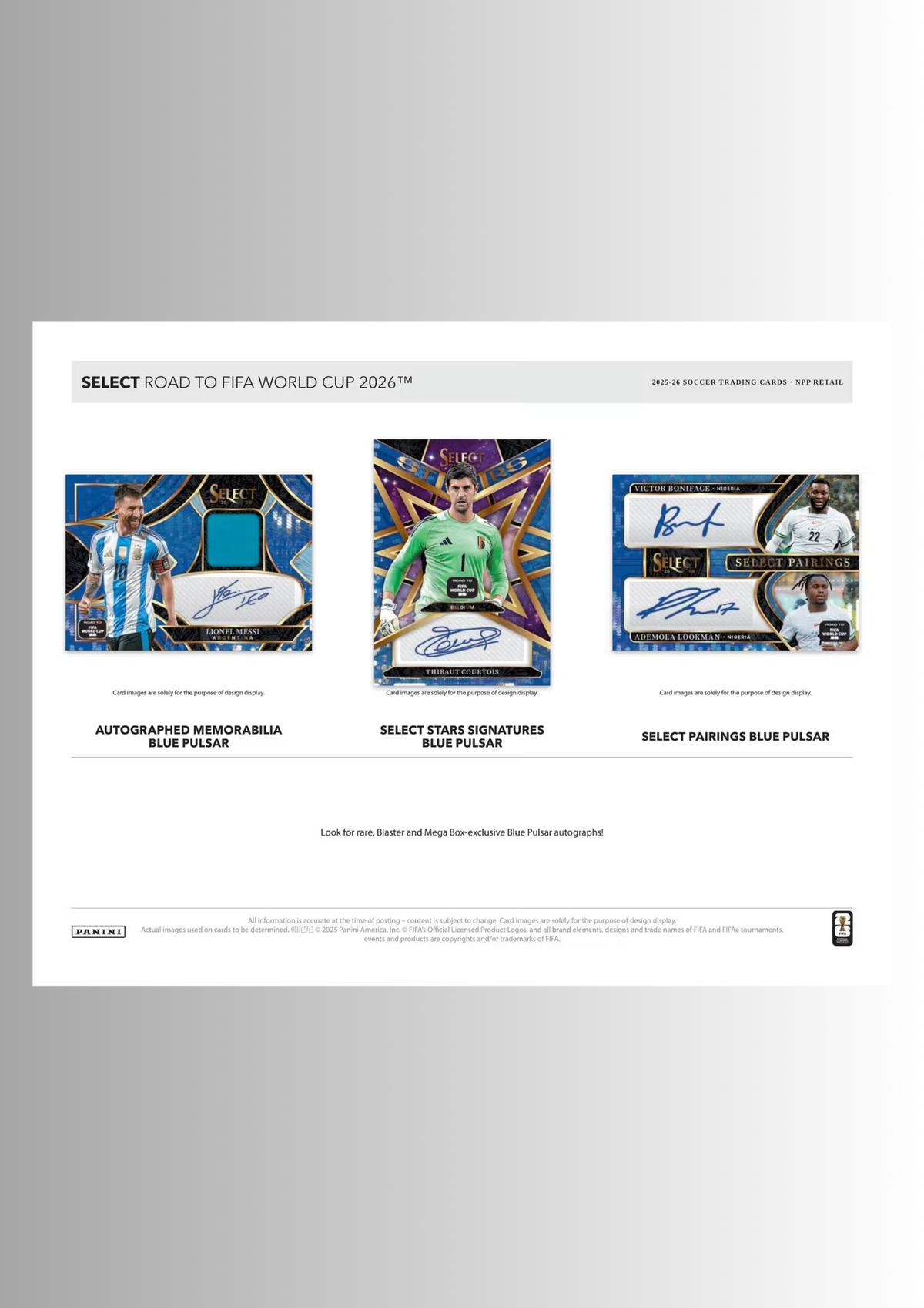2025/26 Panini Select Road to FIFA World Cup Soccer - Mega Box