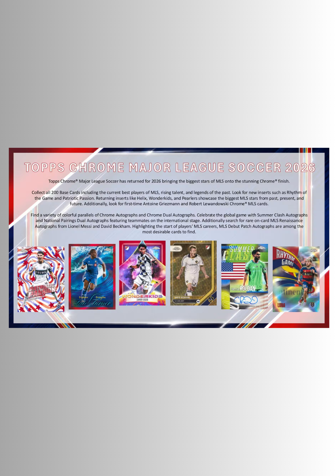 2026 Topps MLS Major League Soccer Chrome - Mania Box