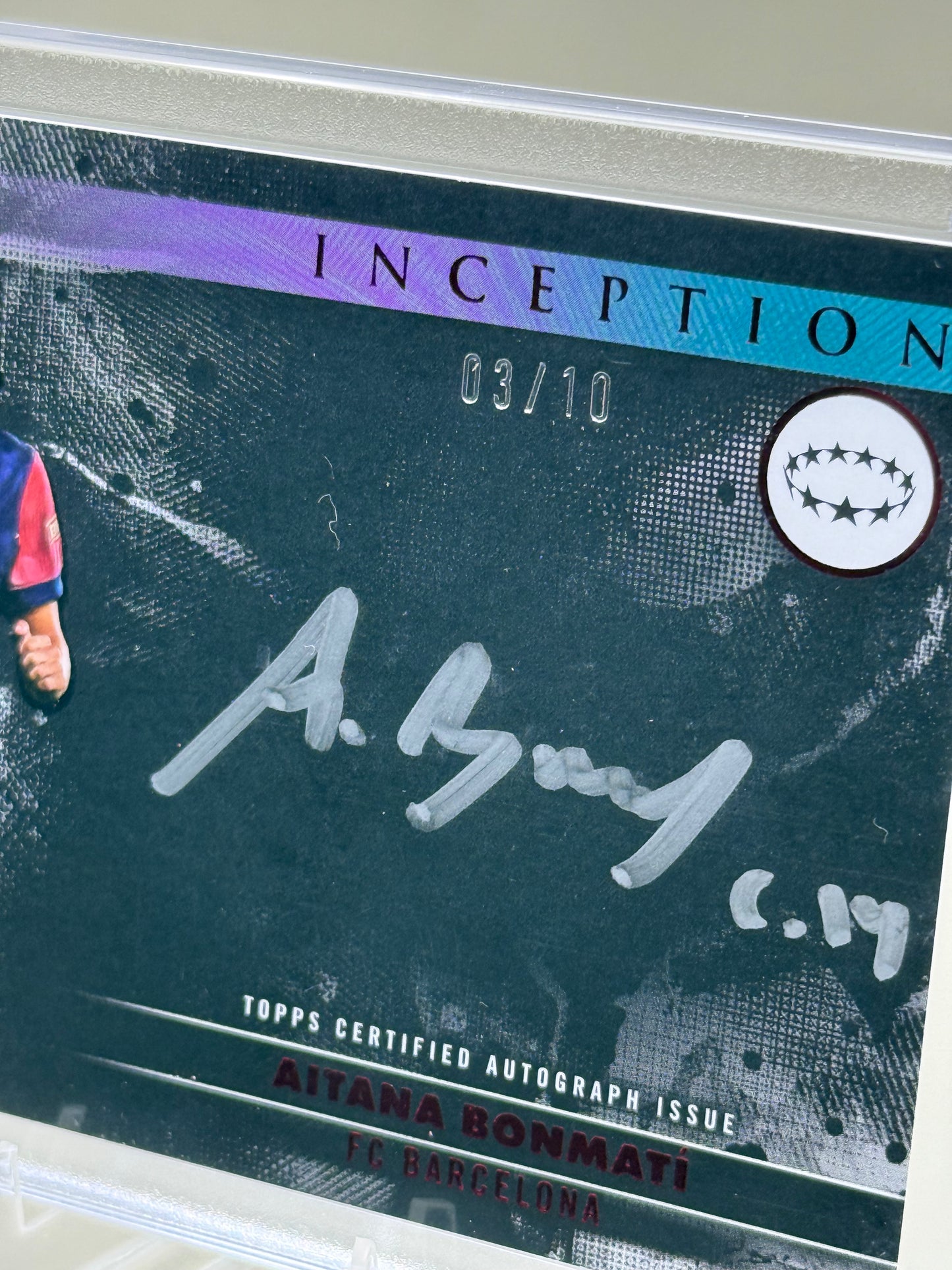 Aitana Bonmati | Barcelona | Topps Inception 2024/25 | Silver Signings Autogramm on Card | limitiert 03/10