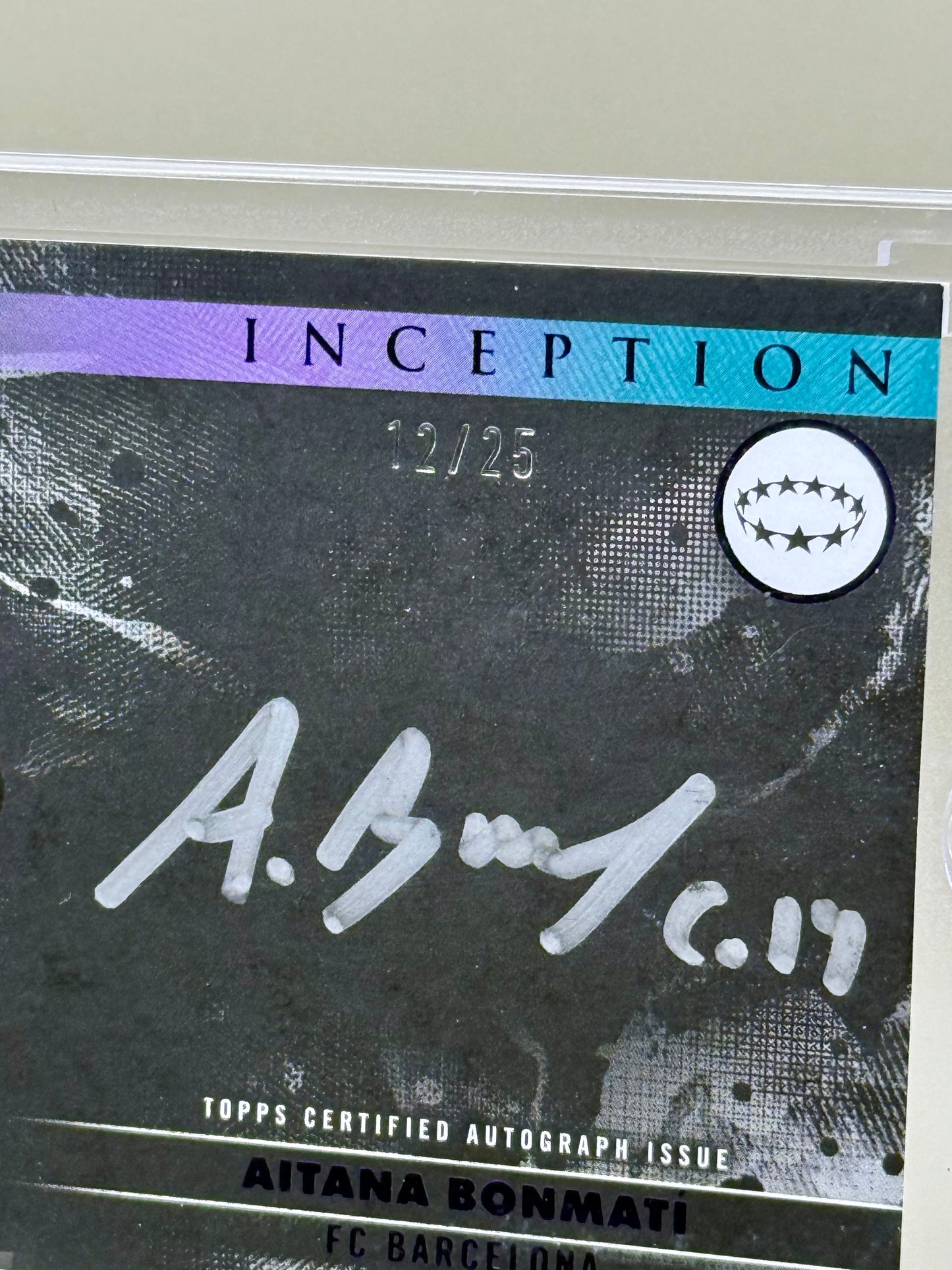 Aitana Bonmati | Barcelona | Topps Inception 2024/25 | Silver Signings Autogramm on Card | limitiert 12/25