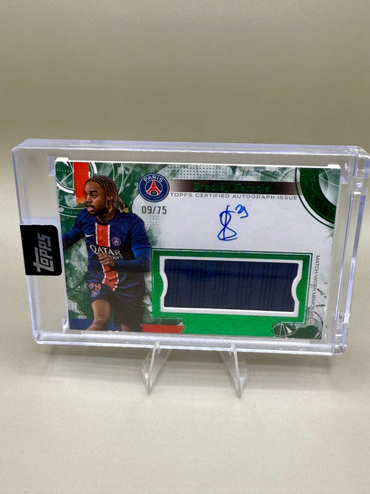 Topps Exhibition PSG 2024/25 | Bradley Barcola | Auto Relic 09/75 | EX-BB5