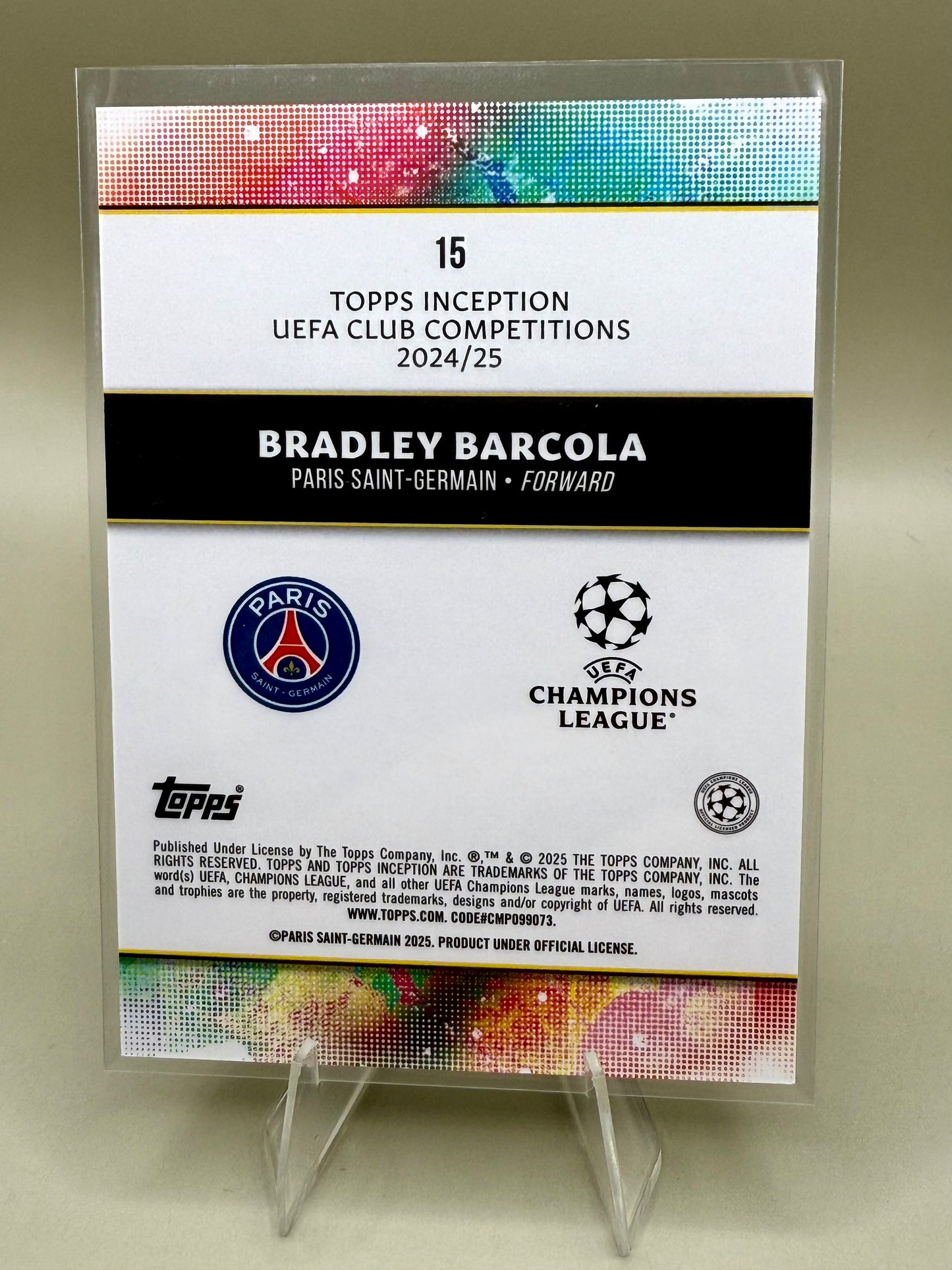 Bradley Barcola | Topps Inception 2024/25 | PSG | Succession | Base