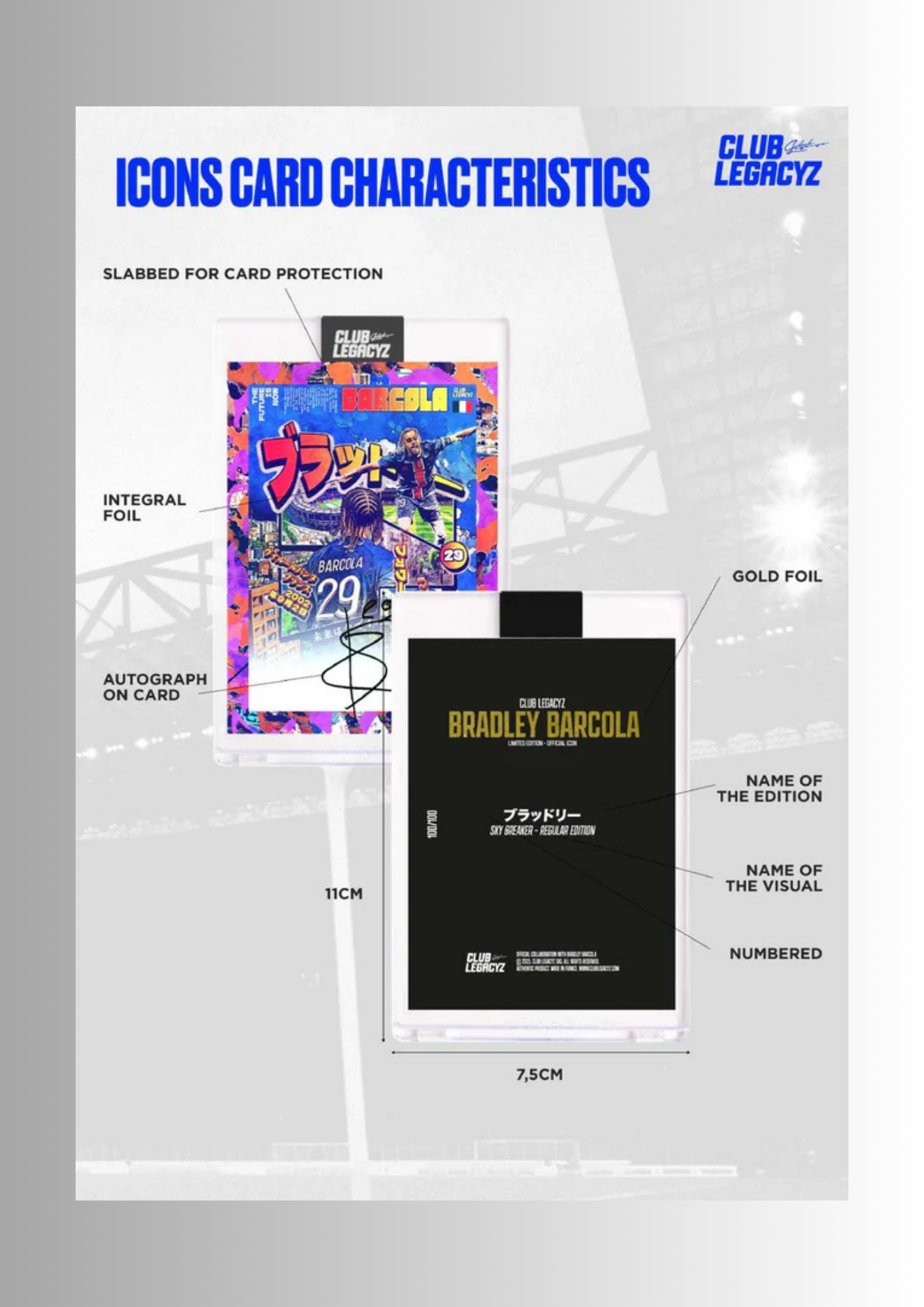 Club Legacyz Icons 2nd Edition Soccer Cards - 1 Mini Box (1 Karte)