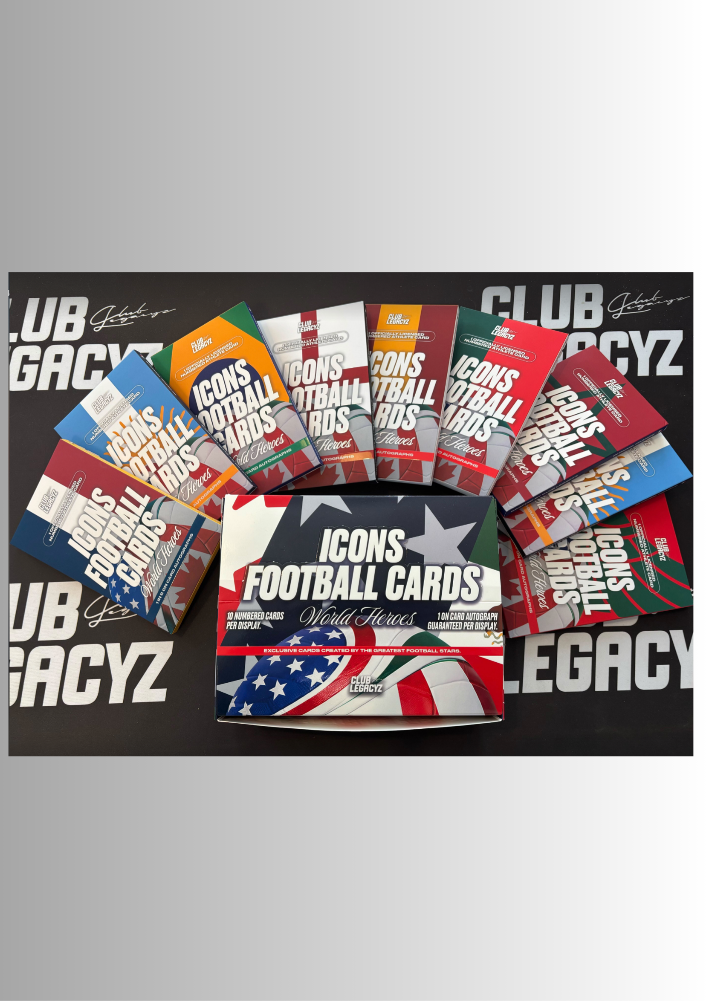 Pre Order! Club Legacyz Icons 4th Edition World Heroes Football Cards - Hobby Box