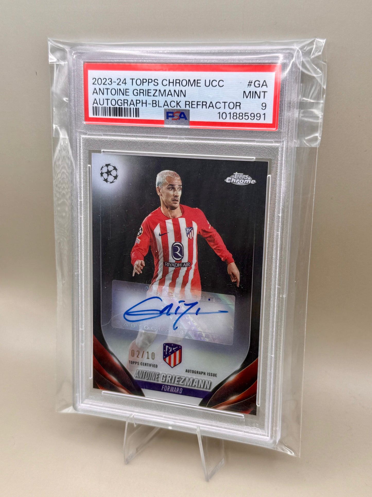 Antoine Griezmann | Topps Chrome UCC | Autograph Black Refractor | PSA9