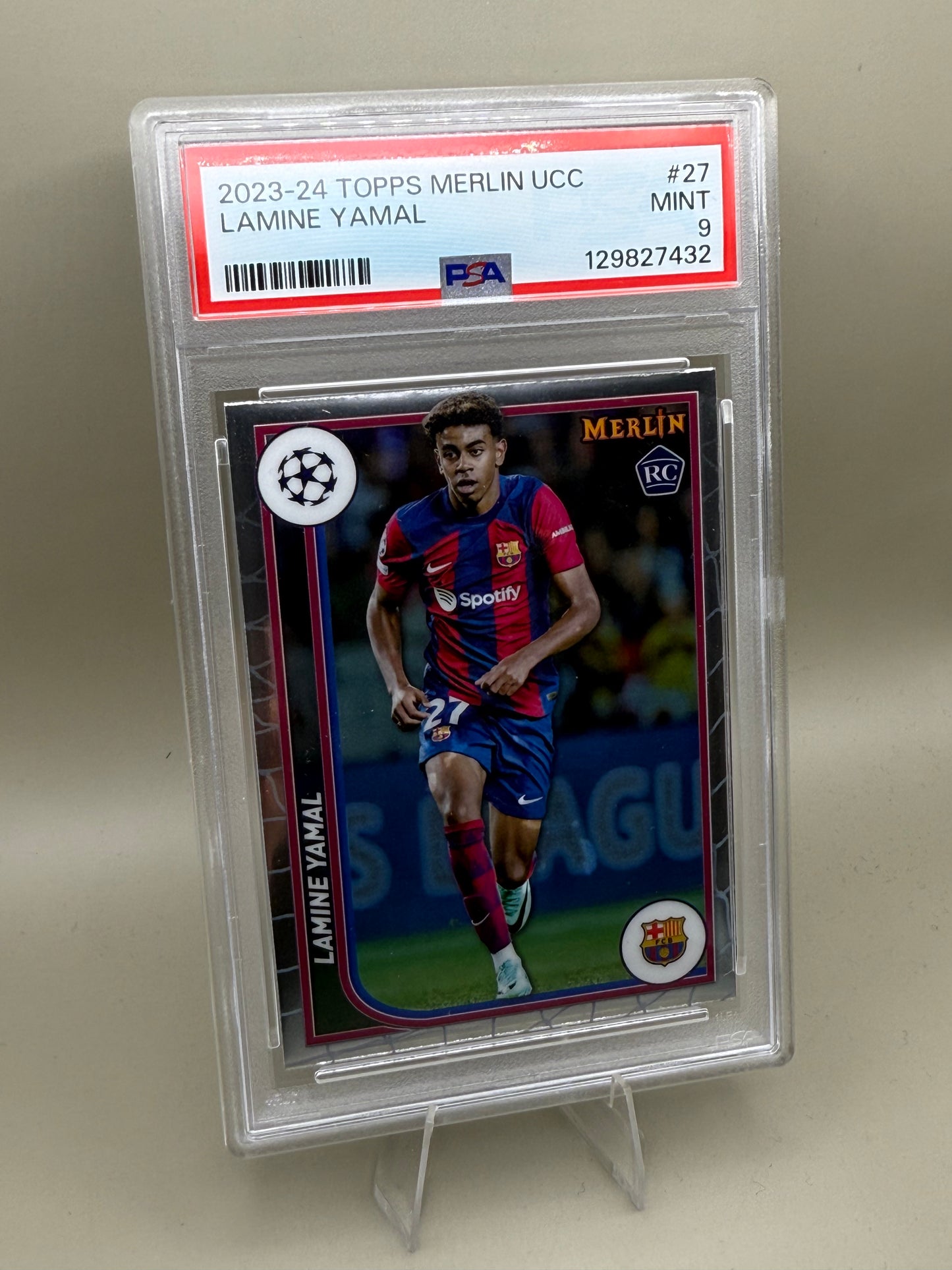2023-24 Topps Merlin | Lamine Yamal | RC #27 | PSA 9