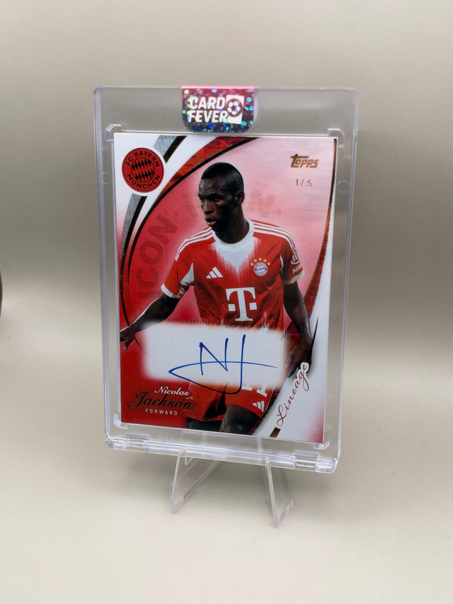 Topps Lineage FC Bayern Nicolas Jackson On Card Auto 1/5