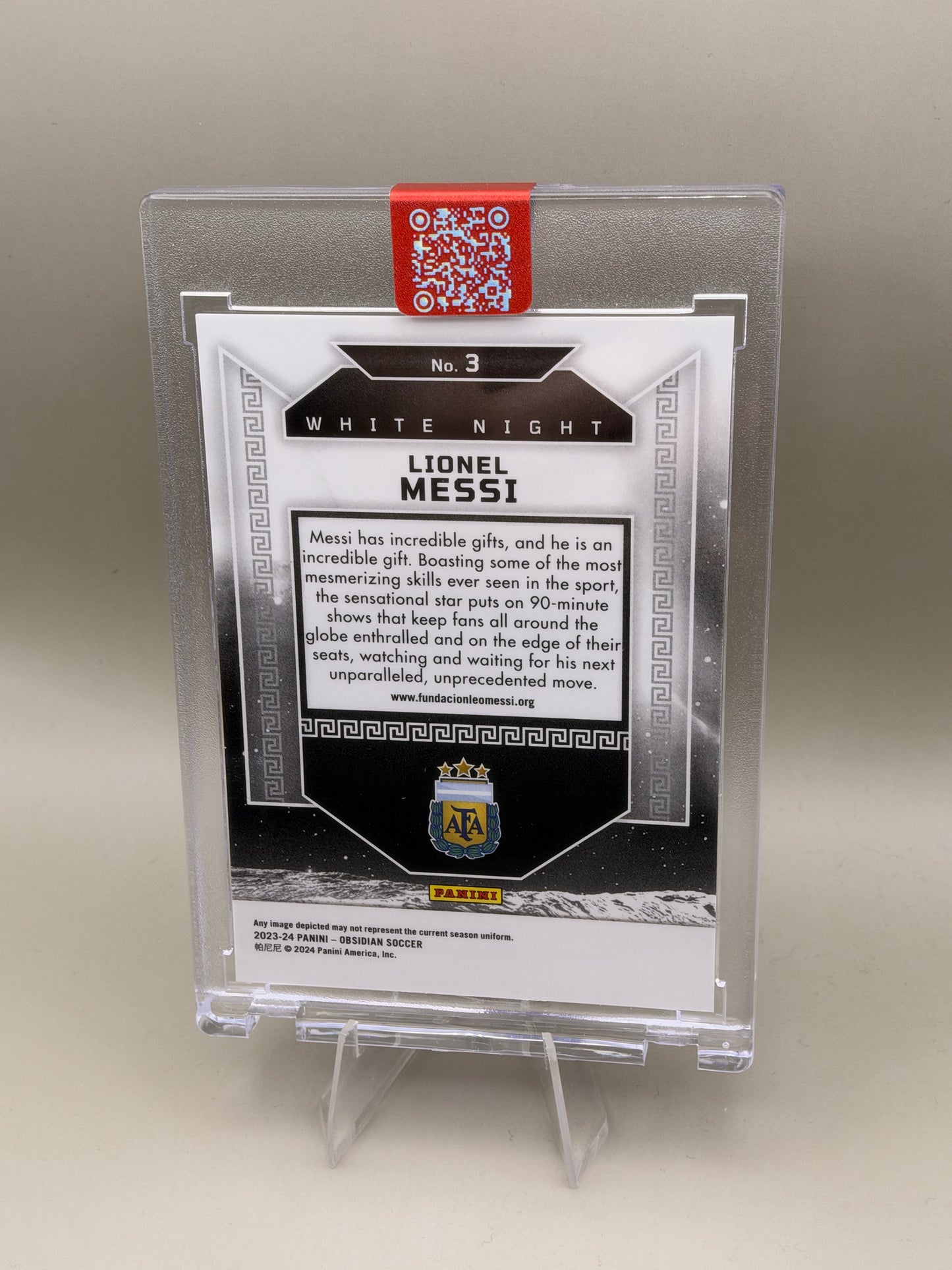 2023-24 Panini Obsidian Lionel Messi SSP Case Hit | White Night #3