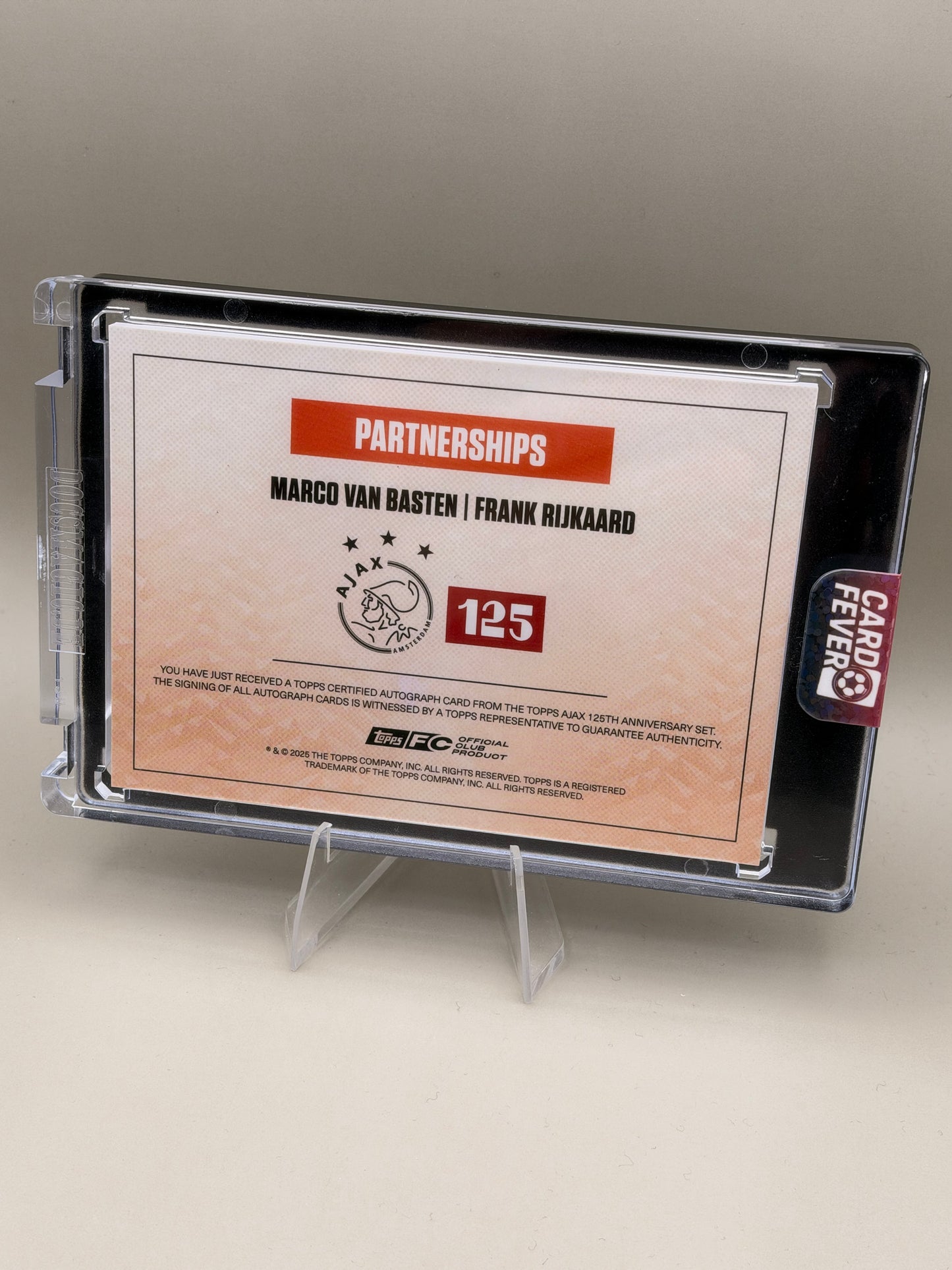 Topps 125th Anniversary Ajax Amsterdam | Dual Auto, Partnerships, Marco van Basten & Frank Rijkaard | /5