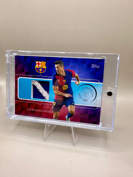 Topps 125th Barcelona anniversary | Robert Lewandowski | Camp Nou Goal Net Relic | limitiert 38/50
