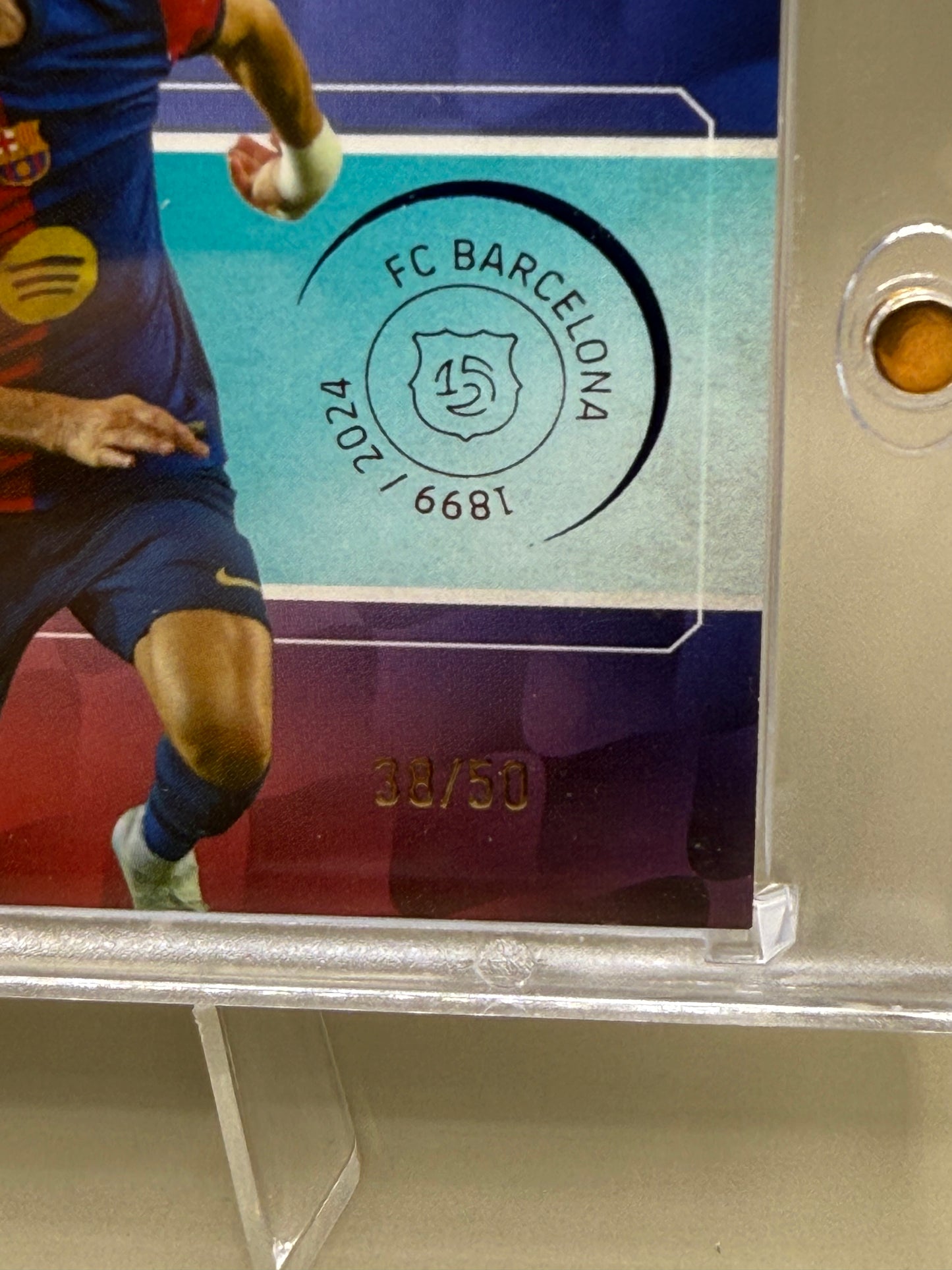 Topps 125th Barcelona anniversary | Robert Lewandowski | Camp Nou Goal Net Relic | limitiert 38/50