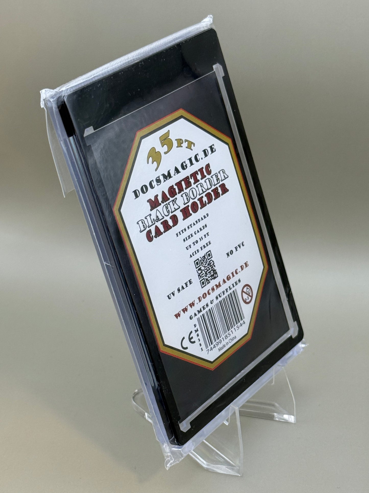 Magnetic Card Holder Black Border 35 PT UV safe - Magnet Kartenhalter