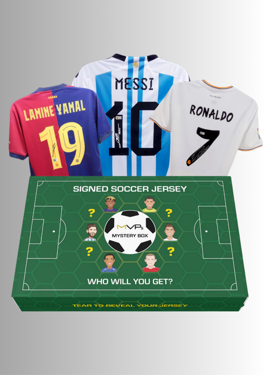 Mystery Memorabilia Box: Signierte Fusssball Trikots | Beckett COA Limited To /100