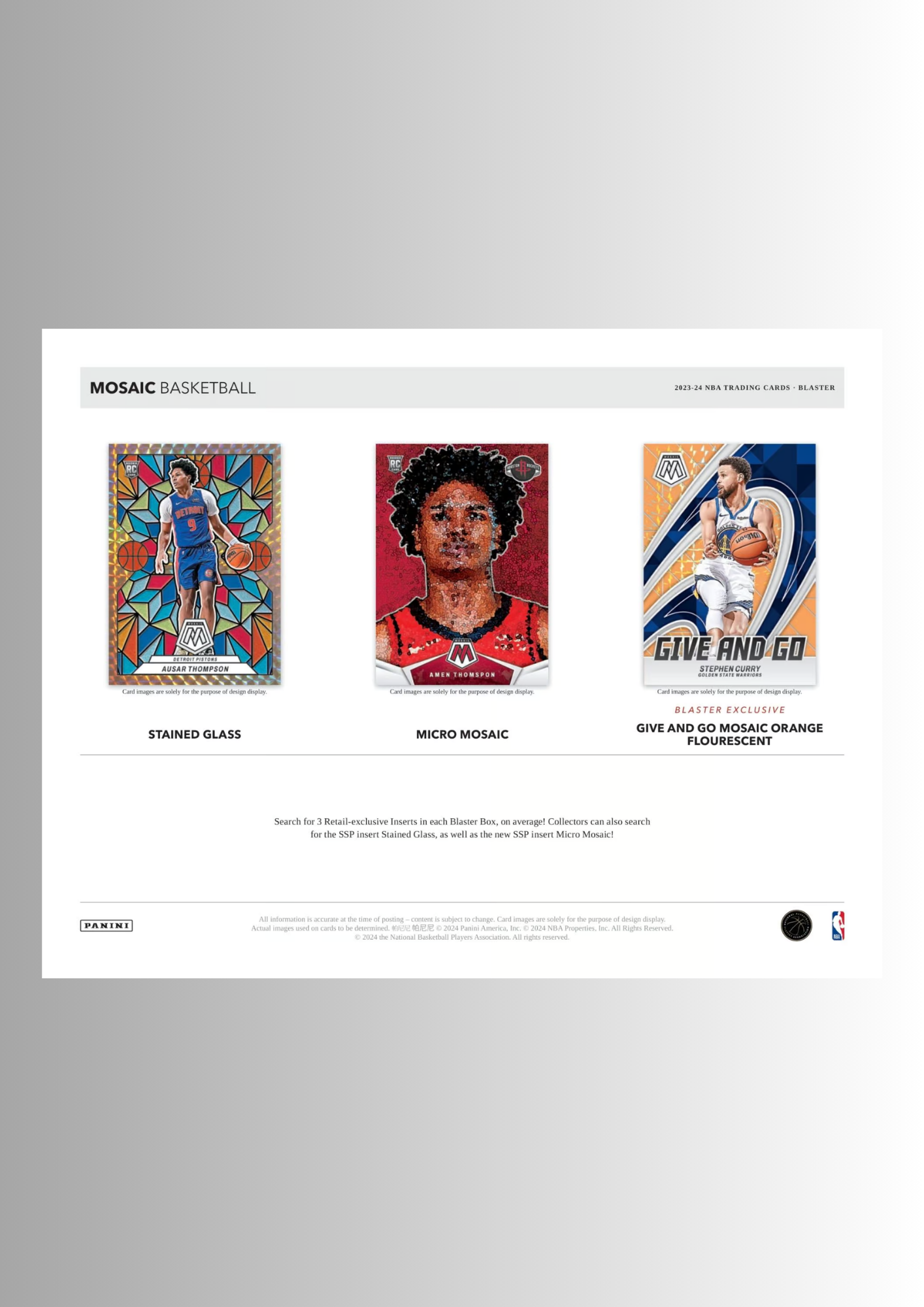 Panini Mosaic Basketball NBA 2023/24 - Blaster Box