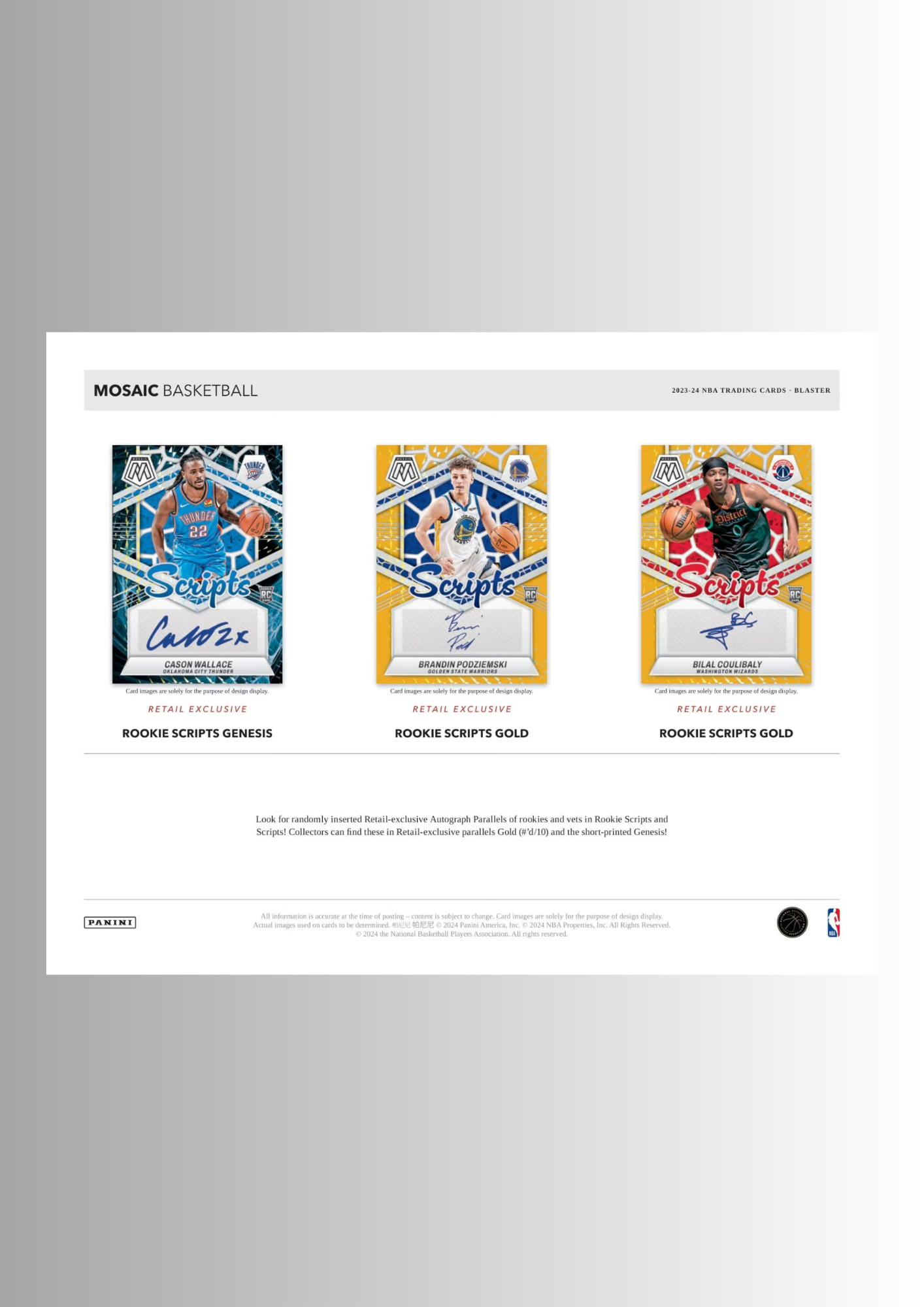 Panini Mosaic Basketball NBA 2023/24 - Blaster Box