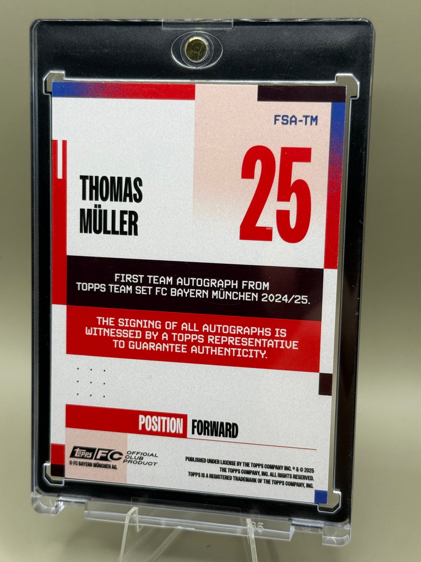 Topps Team Set FC Bayern München 2024/25 | Thomas Müller | Auto, limitiert 18/50