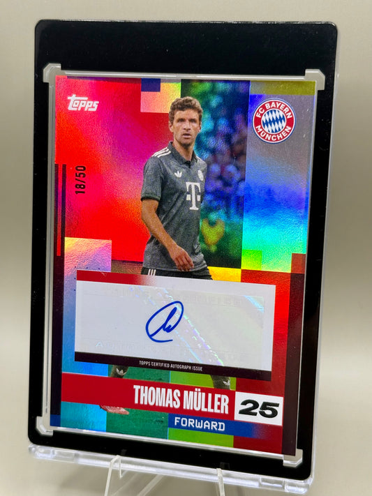 Topps Team Set FC Bayern München 2024/25 | Thomas Müller | Auto, limitiert 18/50
