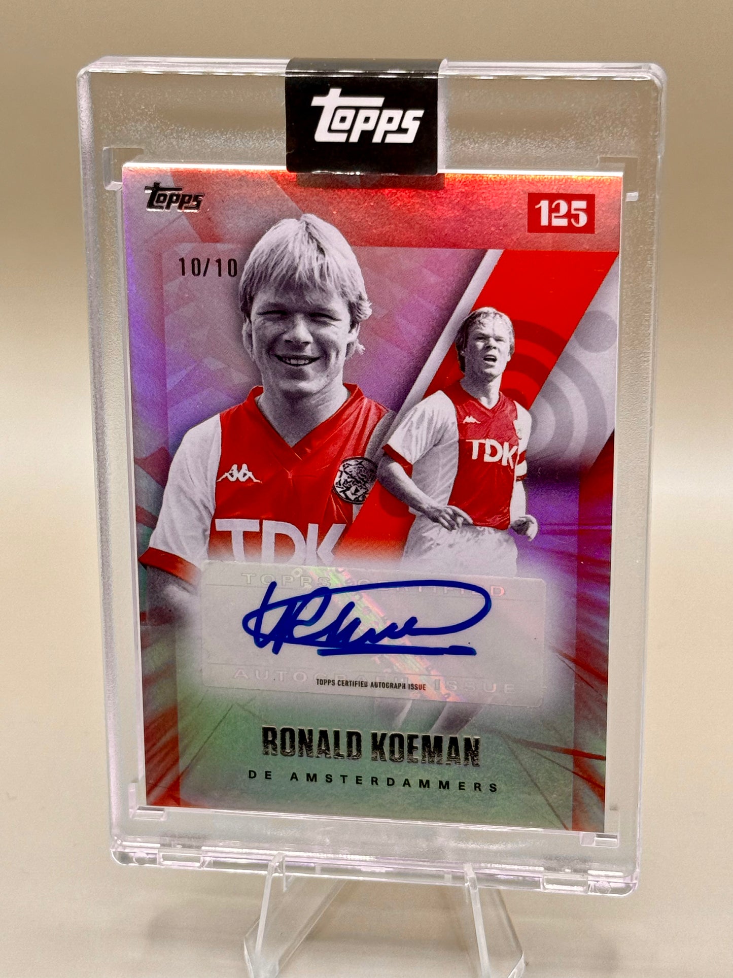Topps 125th Anniversary Ajax Amsterdam | Ronald Koeman | limitiert 10/10 | Autogramm | De Amsterdammers