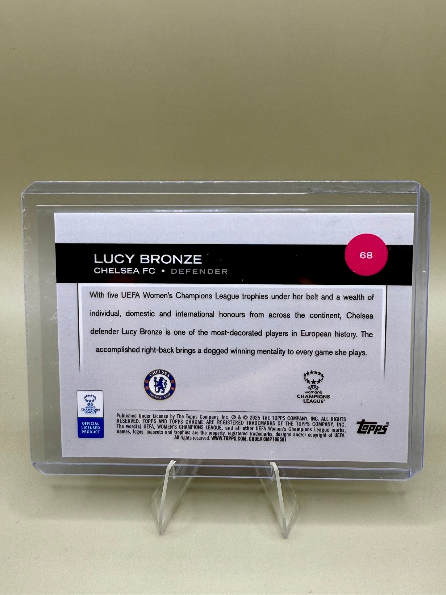 Topps Chrome UWCL 2024/25 | Lucy Bronze | Chelsea FC | limitiert 42/50