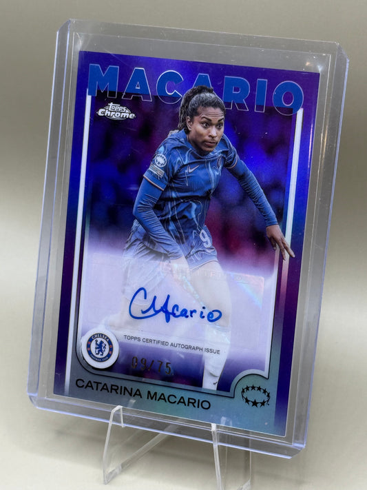 Topps Chrome UWCL | Catarina Macario | Autogramm | limitiert 09/75 | Chelsea FC