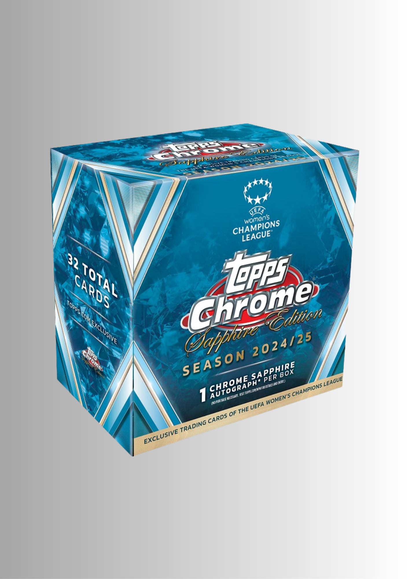 2024/25 Topps Chrome UEFA Women's Champions League Sapphire Edition Hobby Box