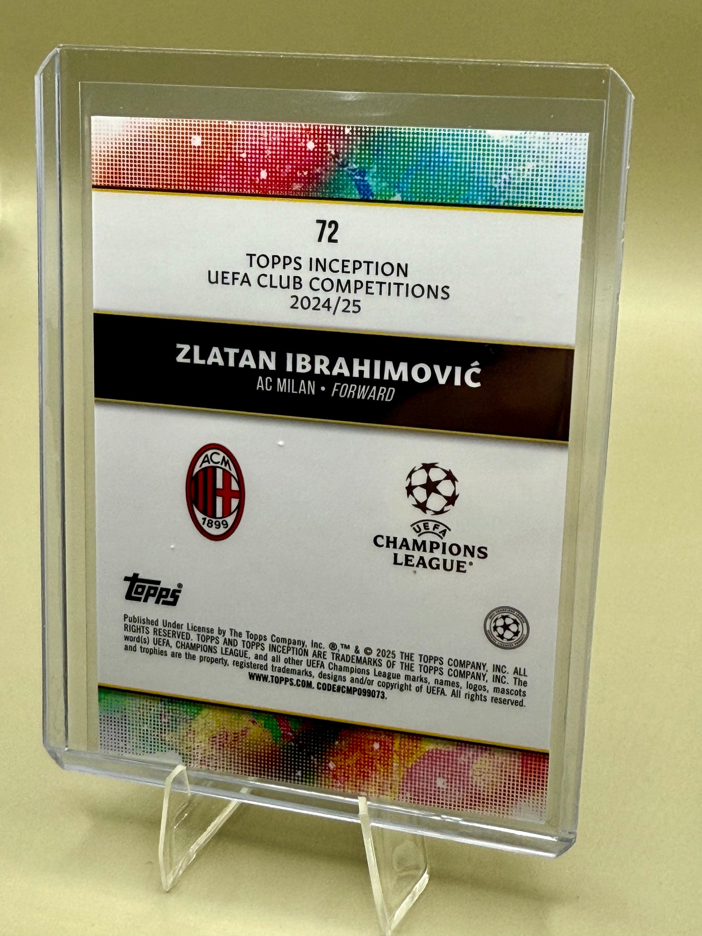 Topps Inception UCC 2024/25 | Zlatan Ibrahimovic | AC Milan | Base | Legacy