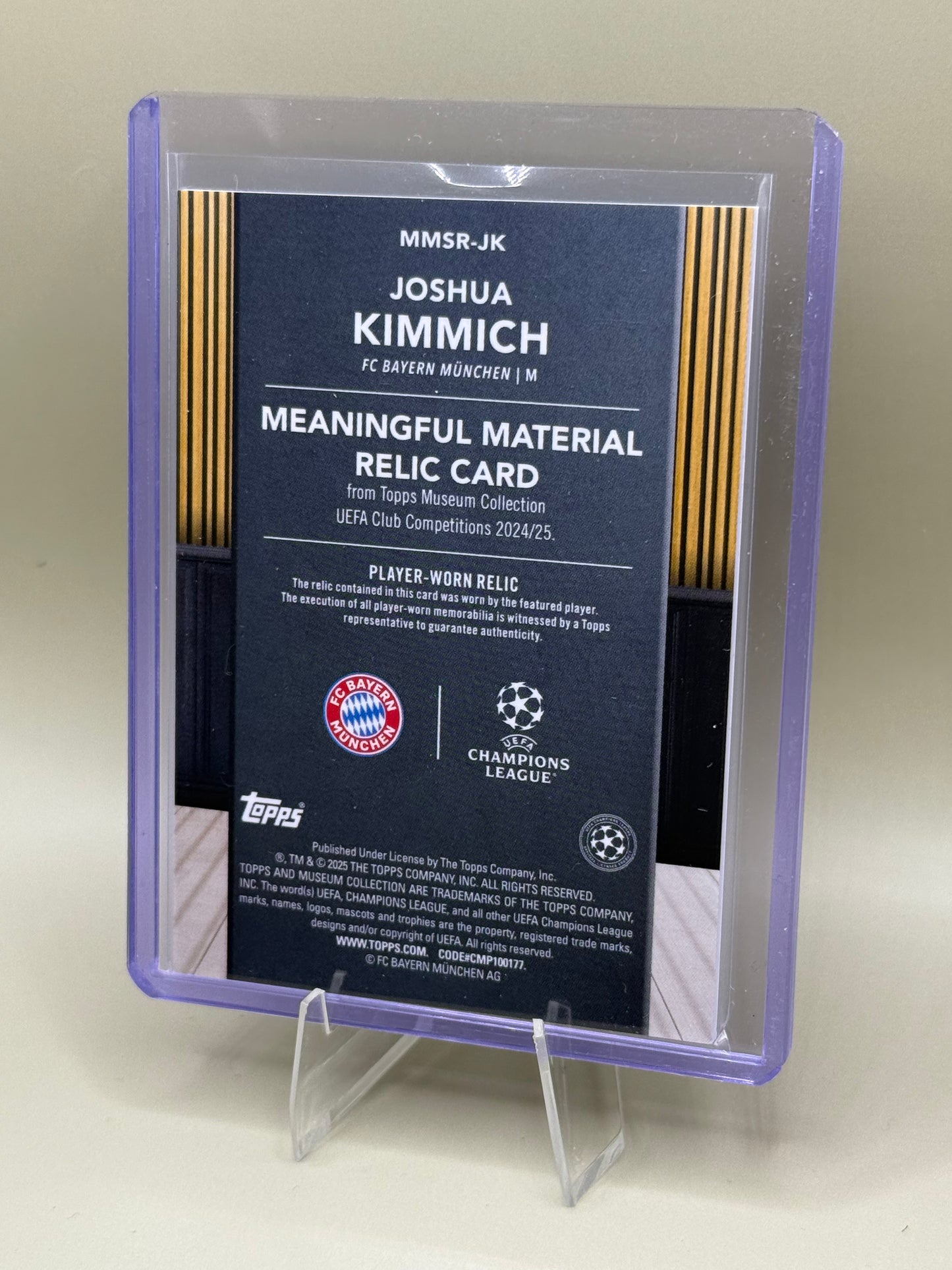 Topps Museum Collection UCC 2024/25 | Joshua Kimmich | Relic limitiert /199