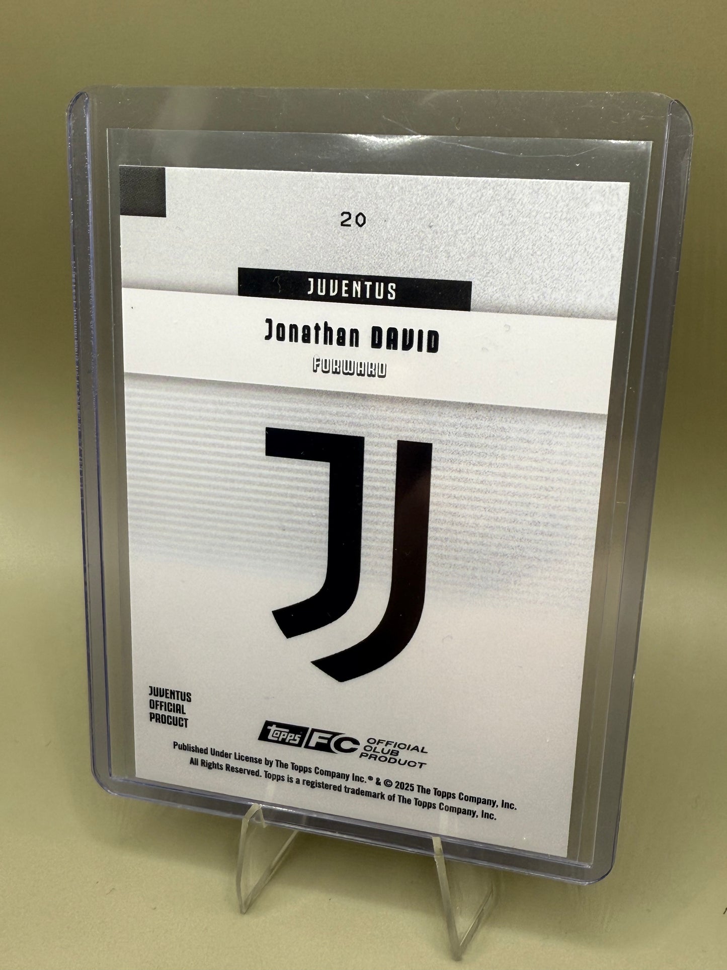 Topps Team Set 2025/26| Juventus |Jonathan David limitiert 09/99