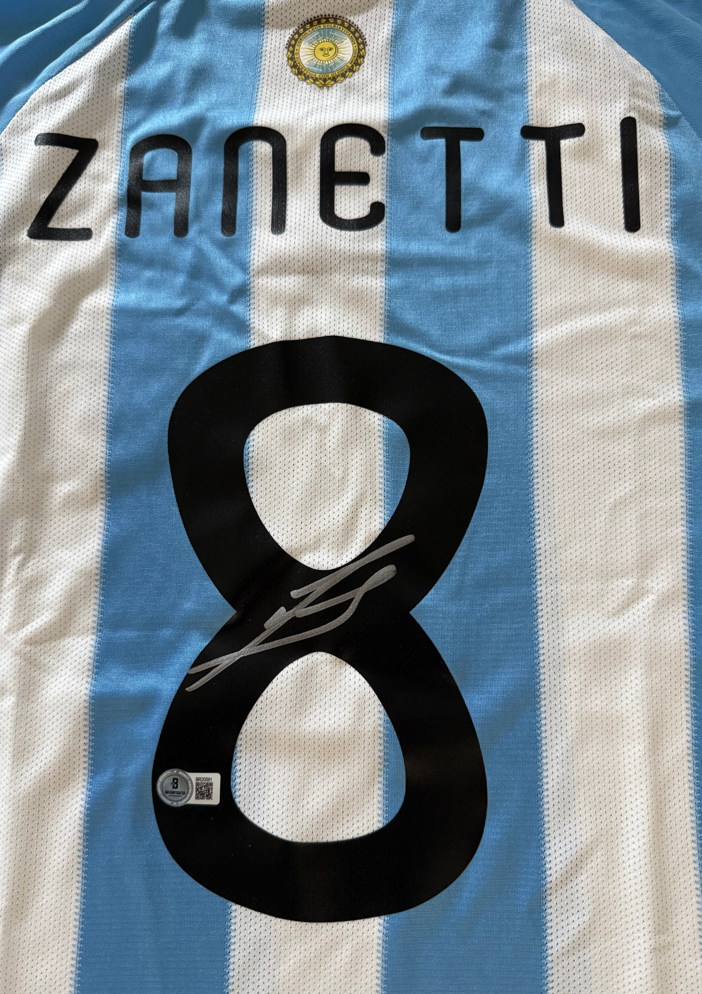 Javier Zanetti #8 Argentinien Signed Jersey (Beckett COA)