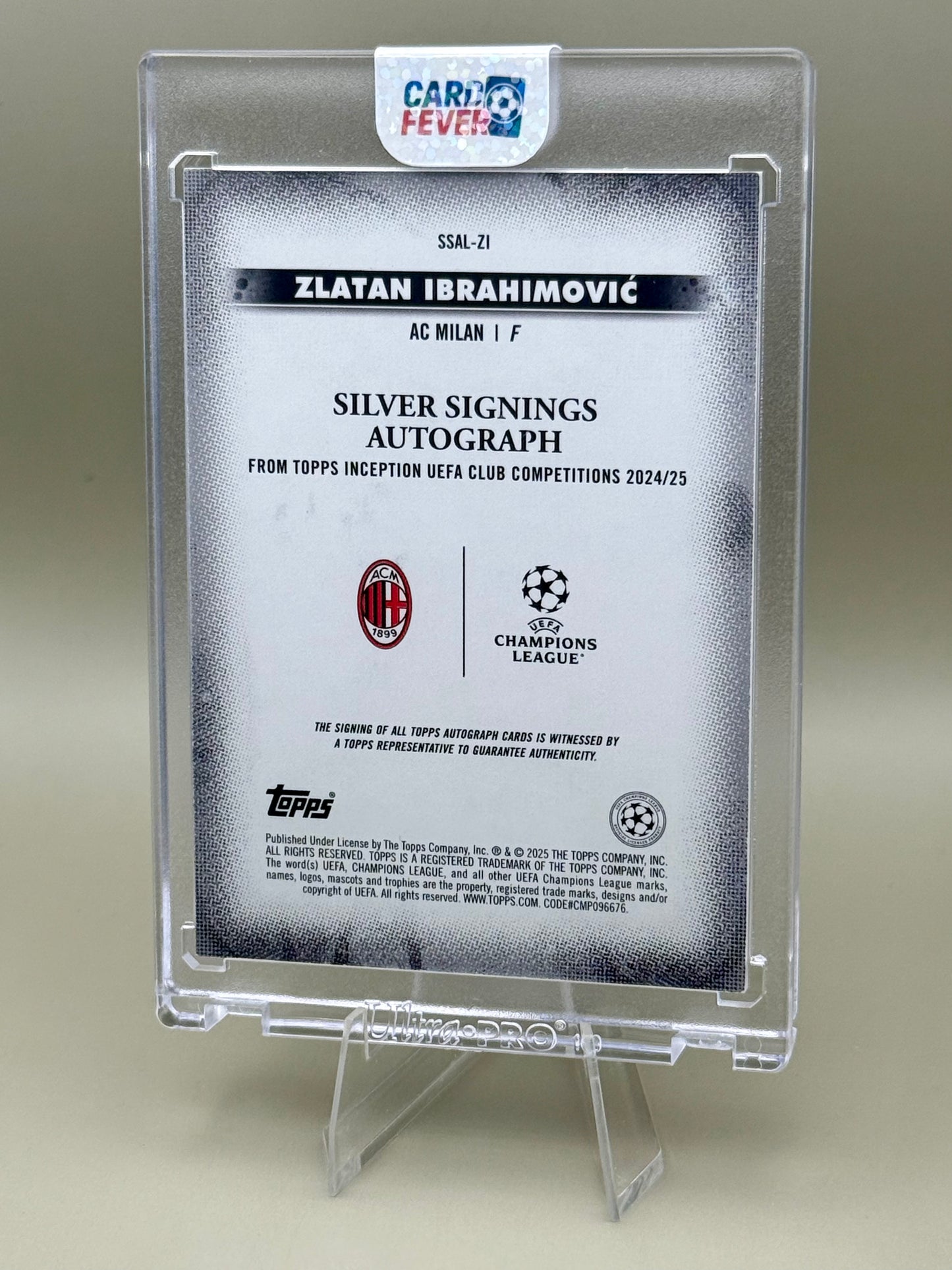 Zlatan Ibrahimovic | Topps Inception UCC | on Card Auto | Silver Signings | limitiert 16/25 | Legend | AC Milan