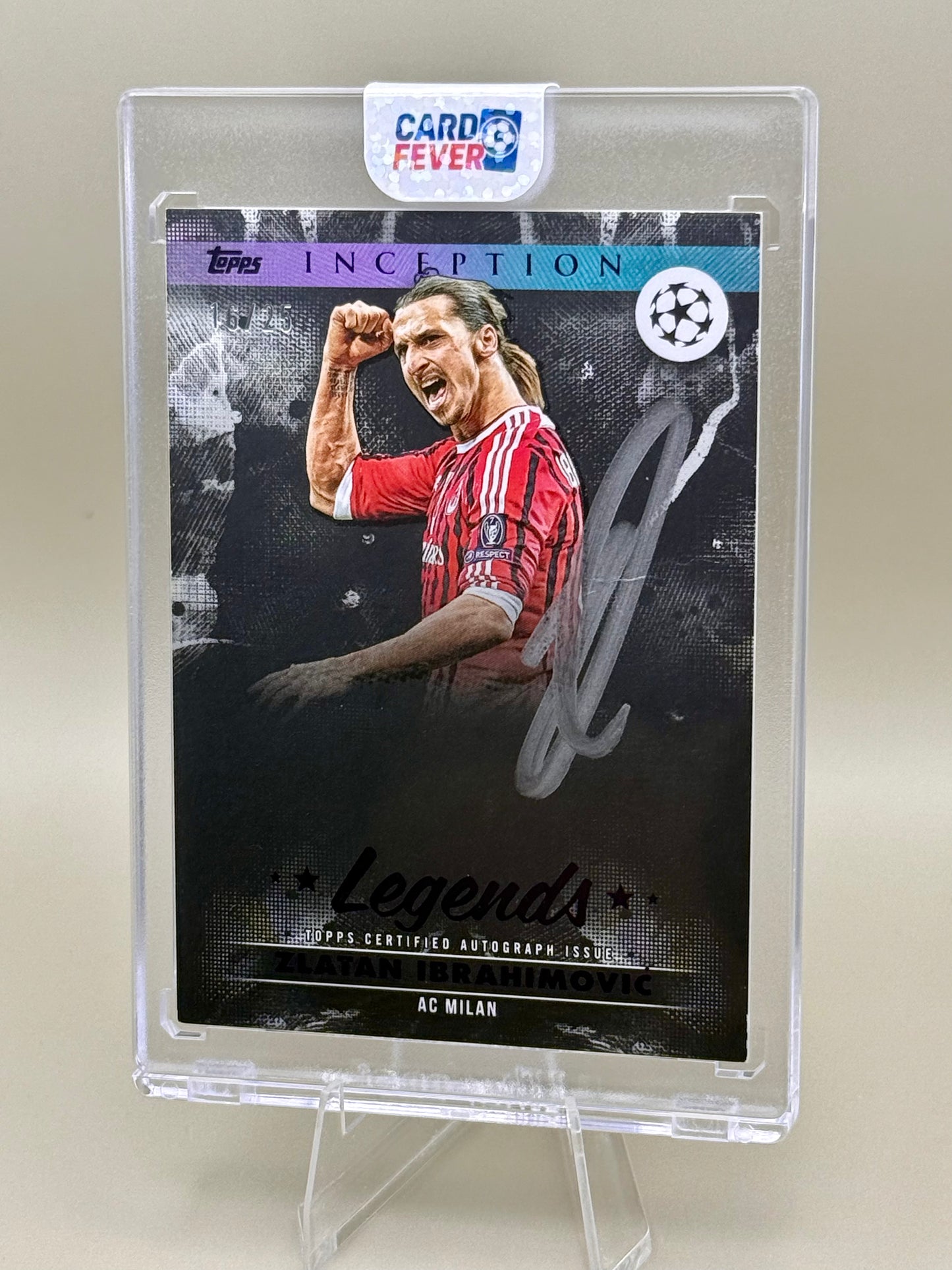 Zlatan Ibrahimovic | Topps Inception UCC | on Card Auto | Silver Signings | limitiert 16/25 | Legend | AC Milan