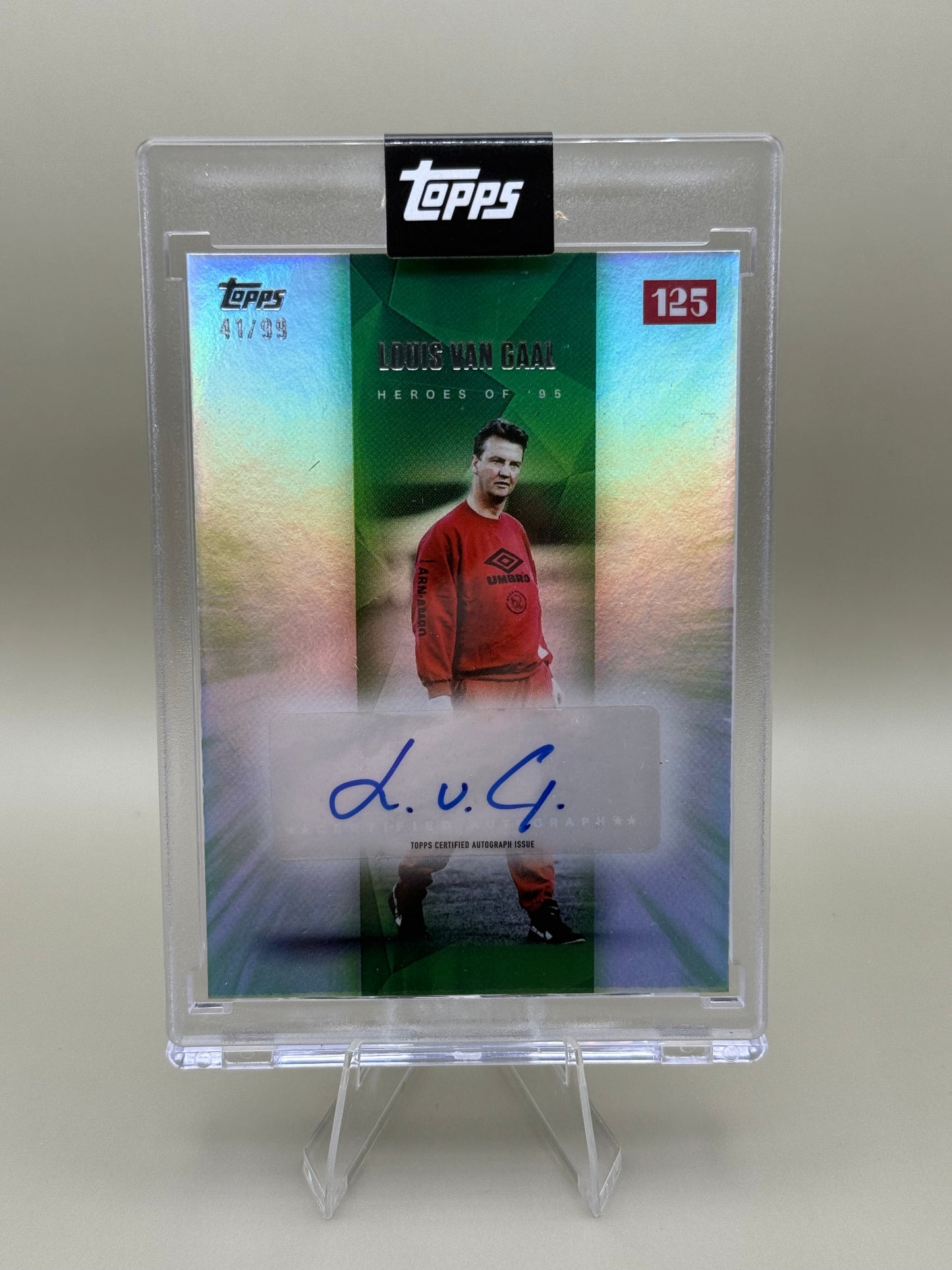 Topps Louis van Gaal Autogramm - Heroes of '95 (41/99)